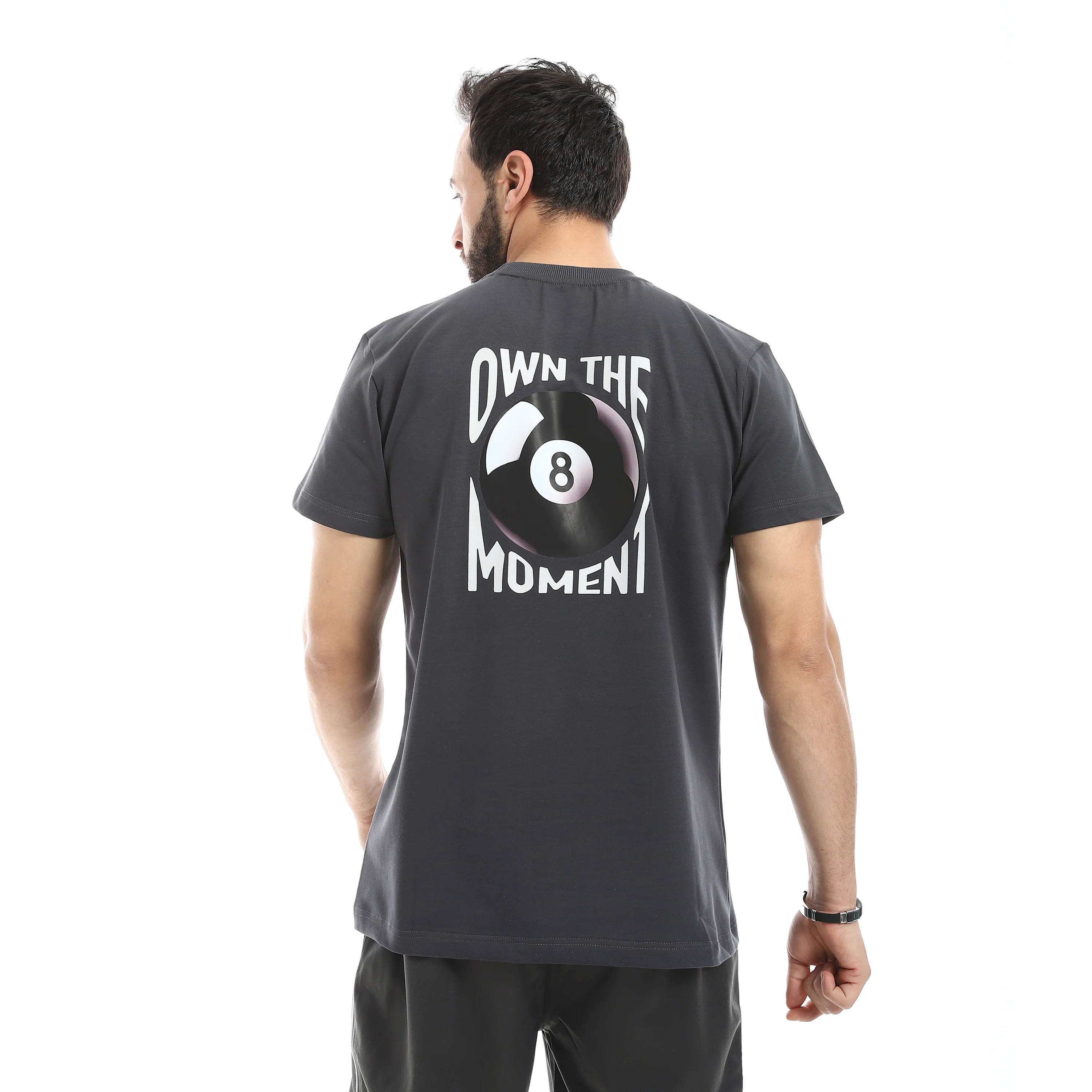 تي شيرت اكتف رجالي - رمادي غامق - Image 3