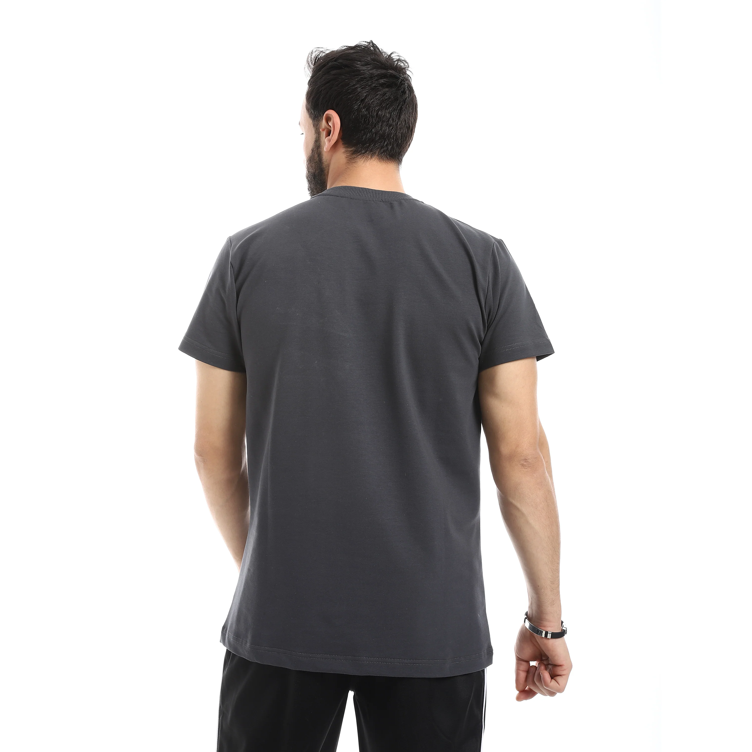 تي شيرت اكتف رجالي - رمادي غامق - Image 3