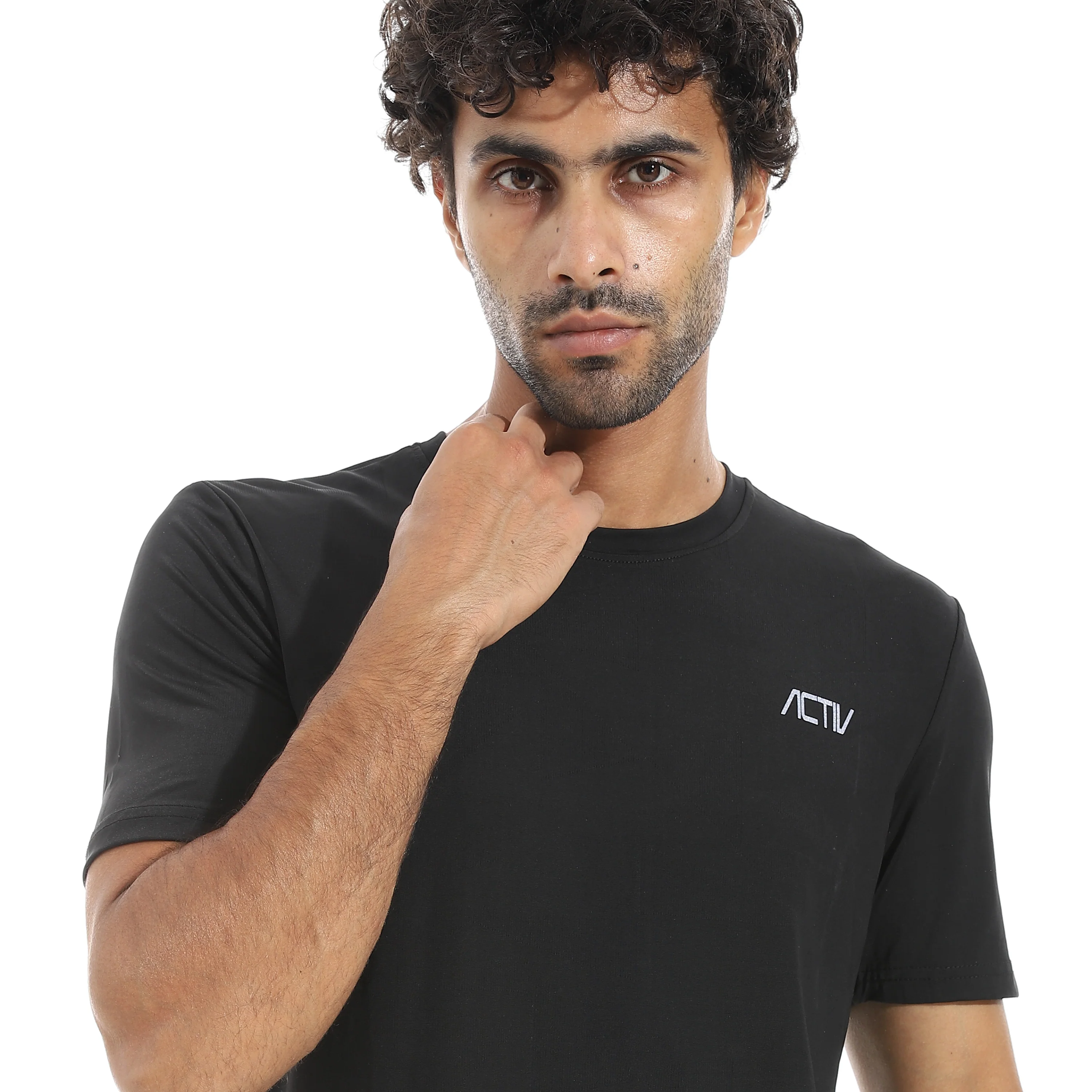 تى شيرت اكتف رجالى - اسود - Image 4