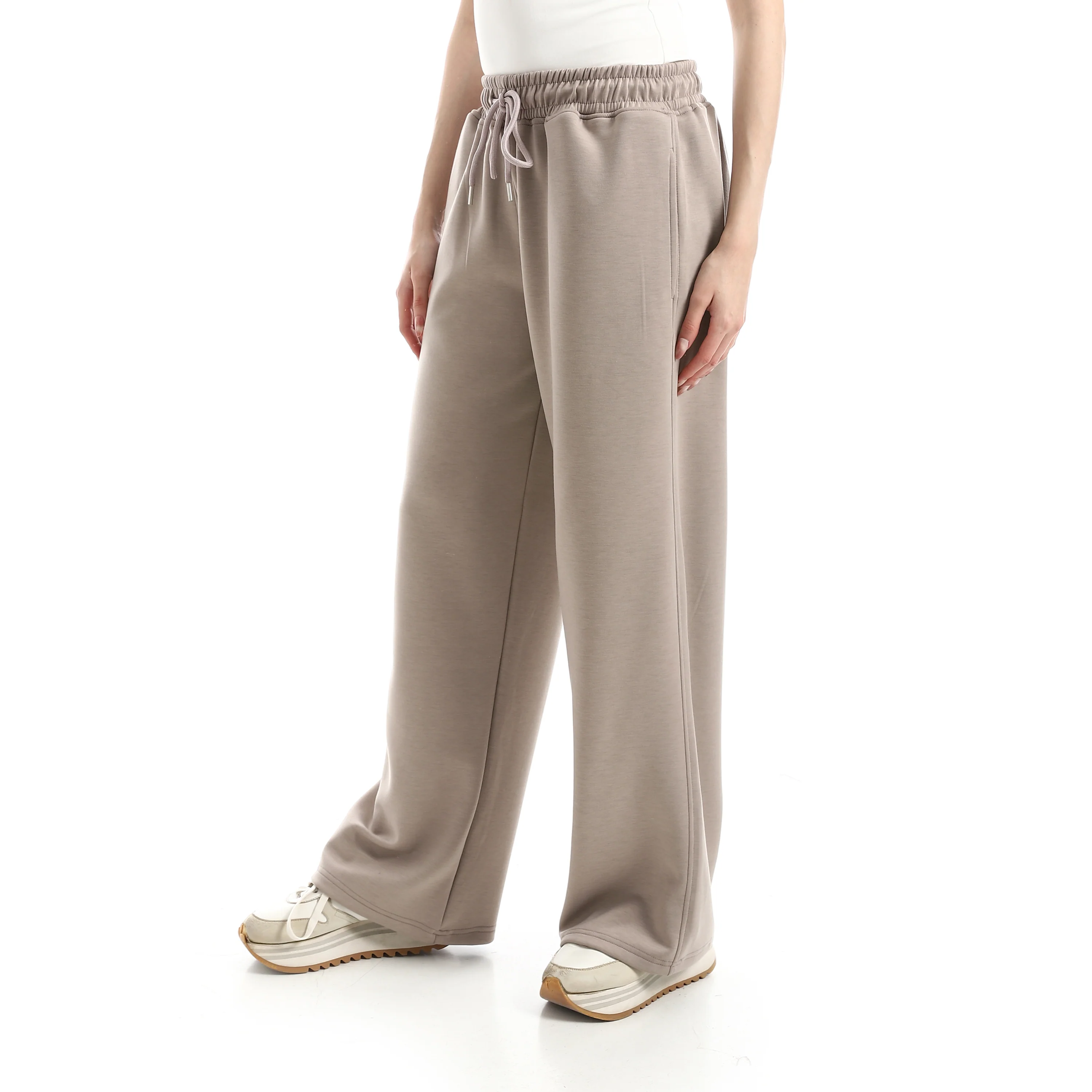 بنطلون سويت اكتف حريمي - Beige - Image 2