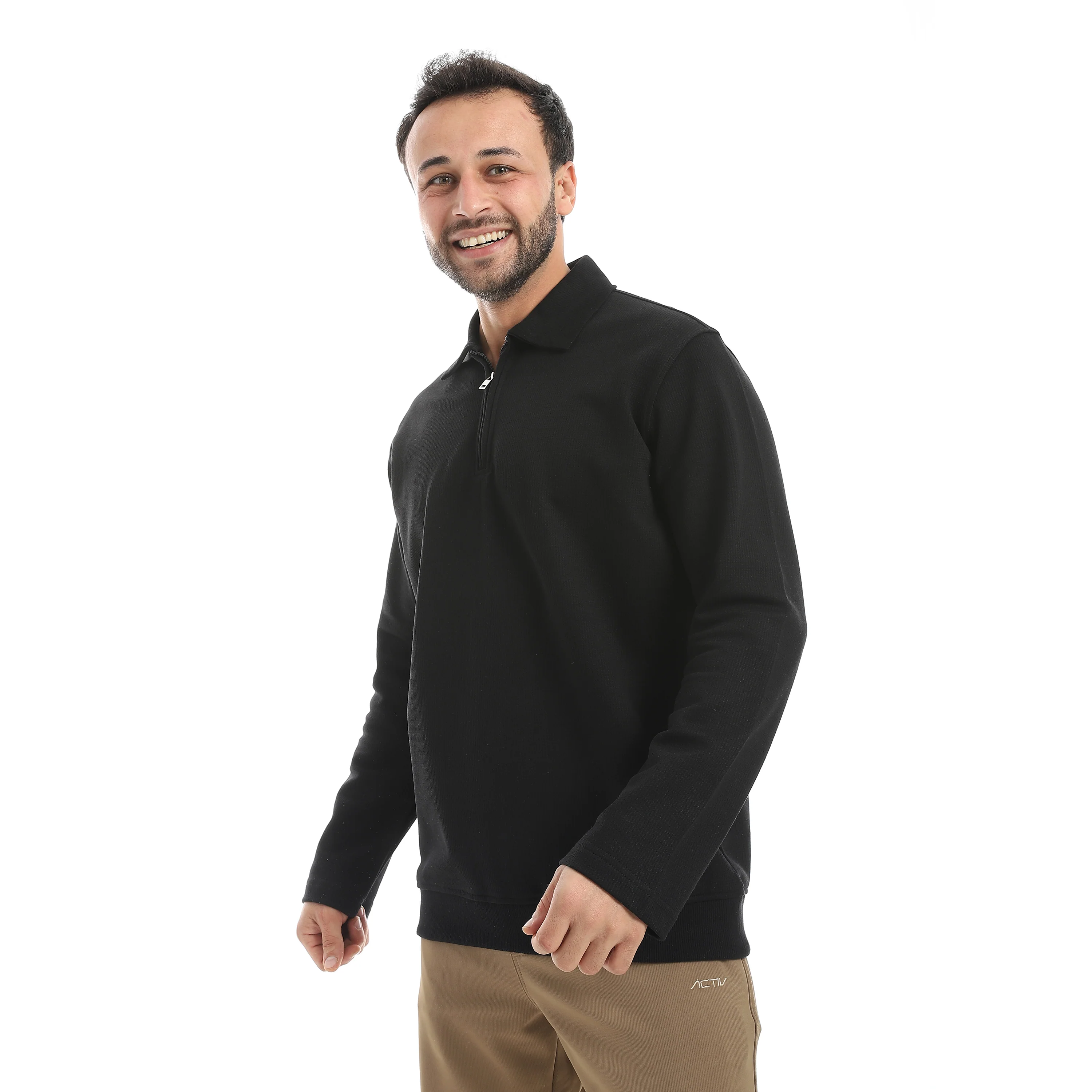 سويت شيرت ياقه2T&A - اسود - Image 3