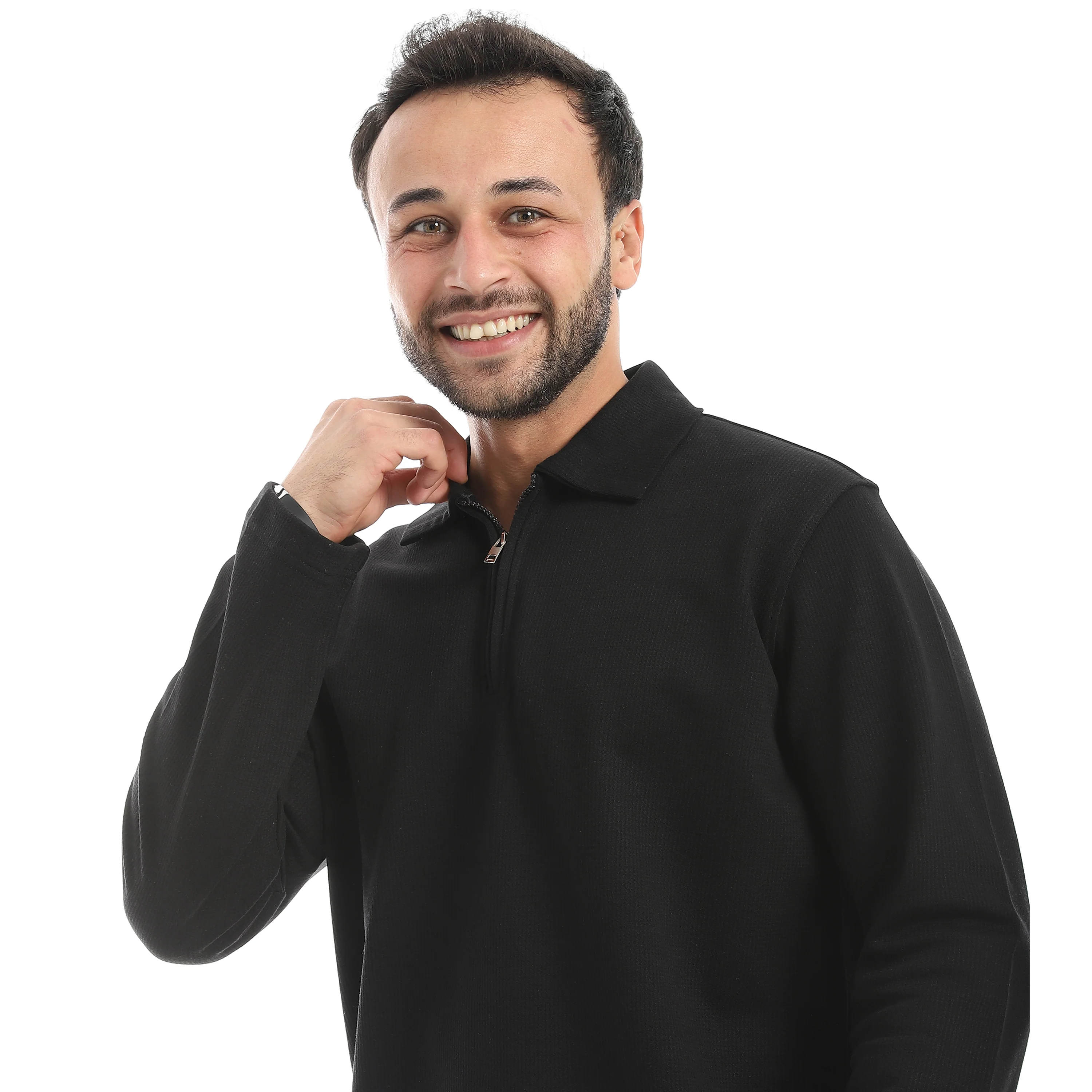 سويت شيرت ياقه2T&A - اسود - Image 4