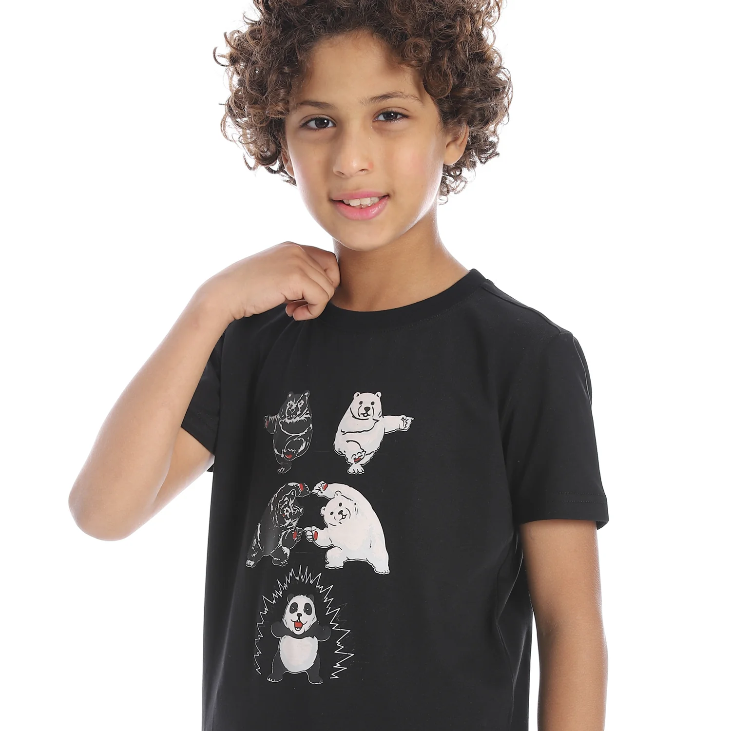 تى شيرت اكتف اطفالى - اسود - Image 4