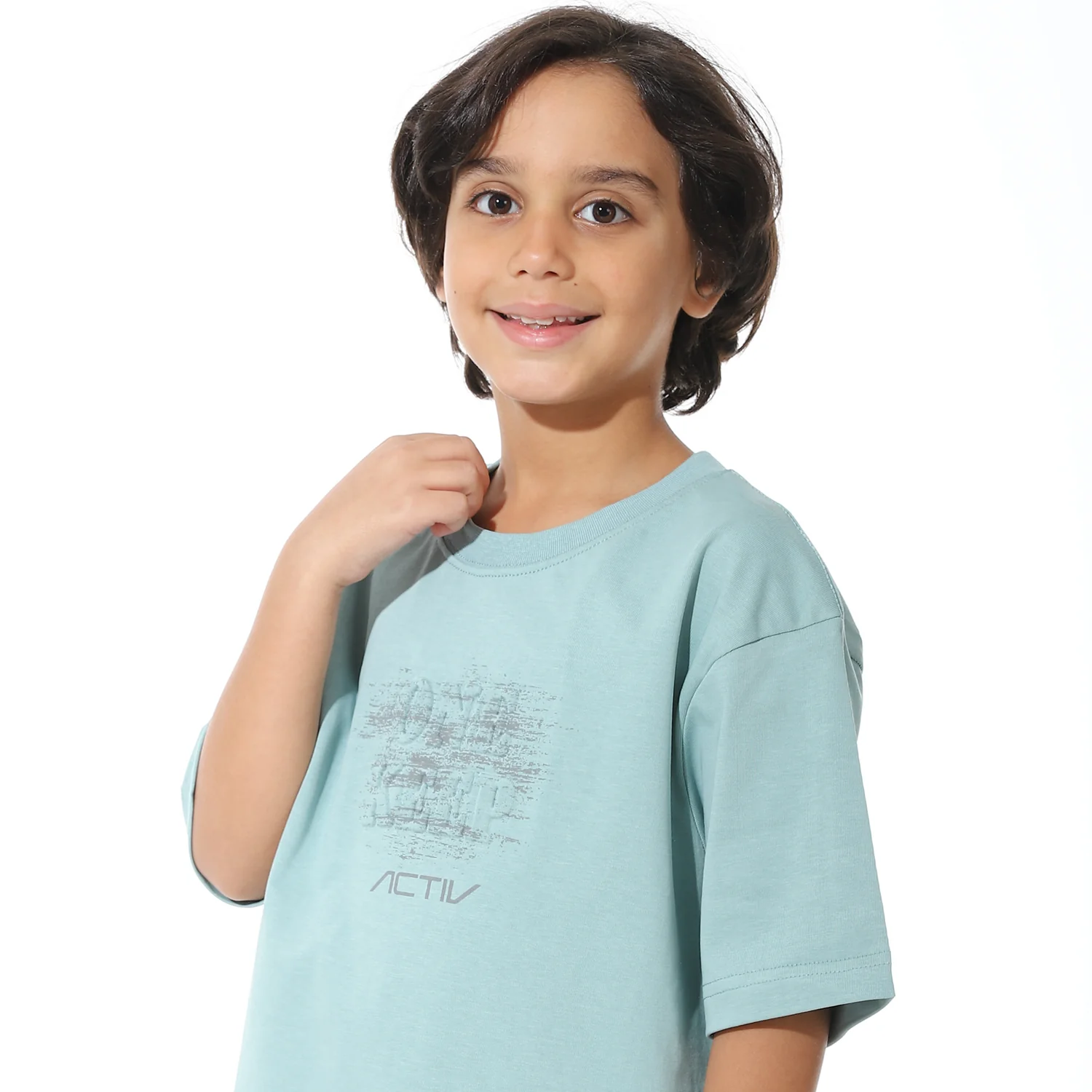 تى شيرت بيزك راوند اطفالى - مينت - Image 3