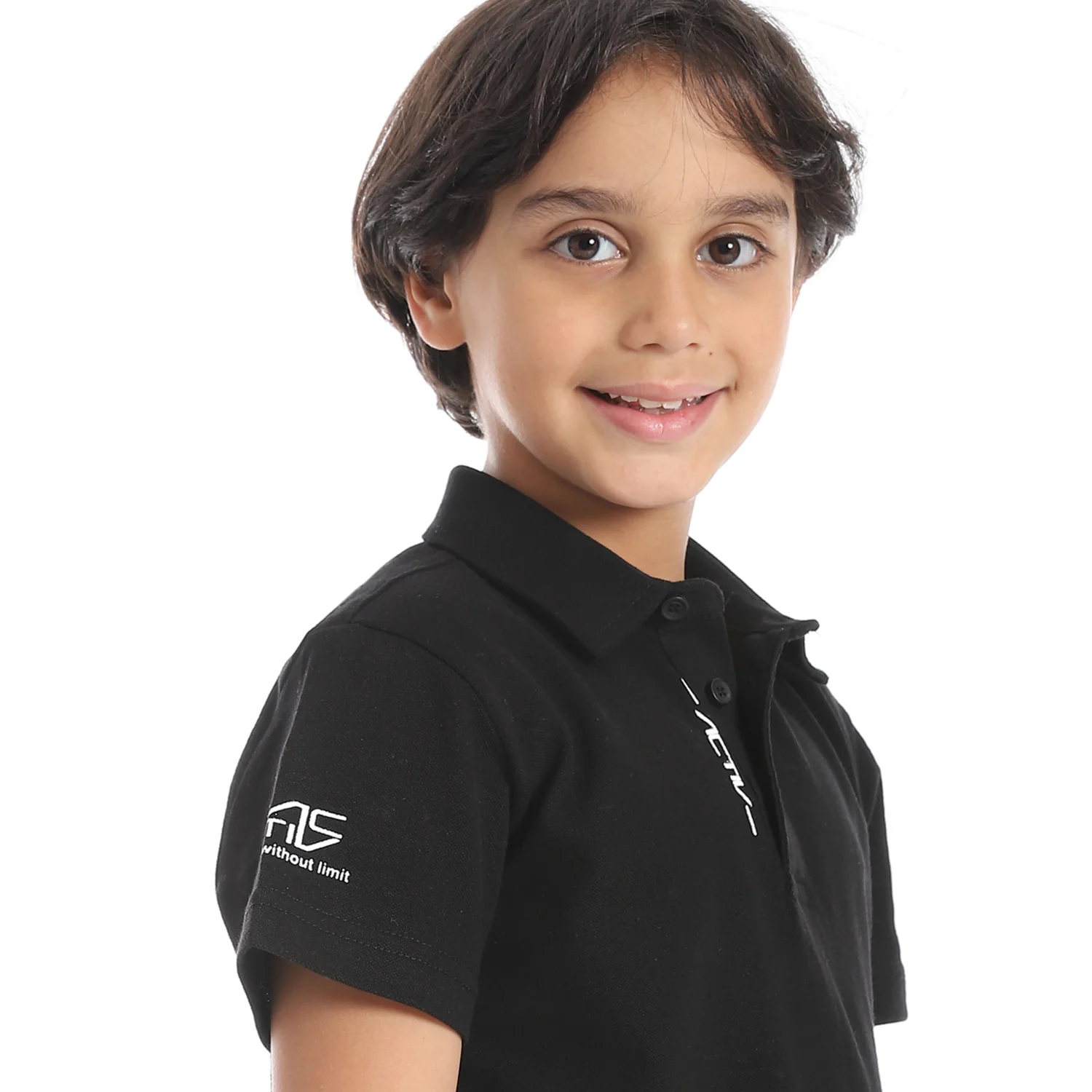 بولو شيرت اكتف اطفالى - اسود - Image 4