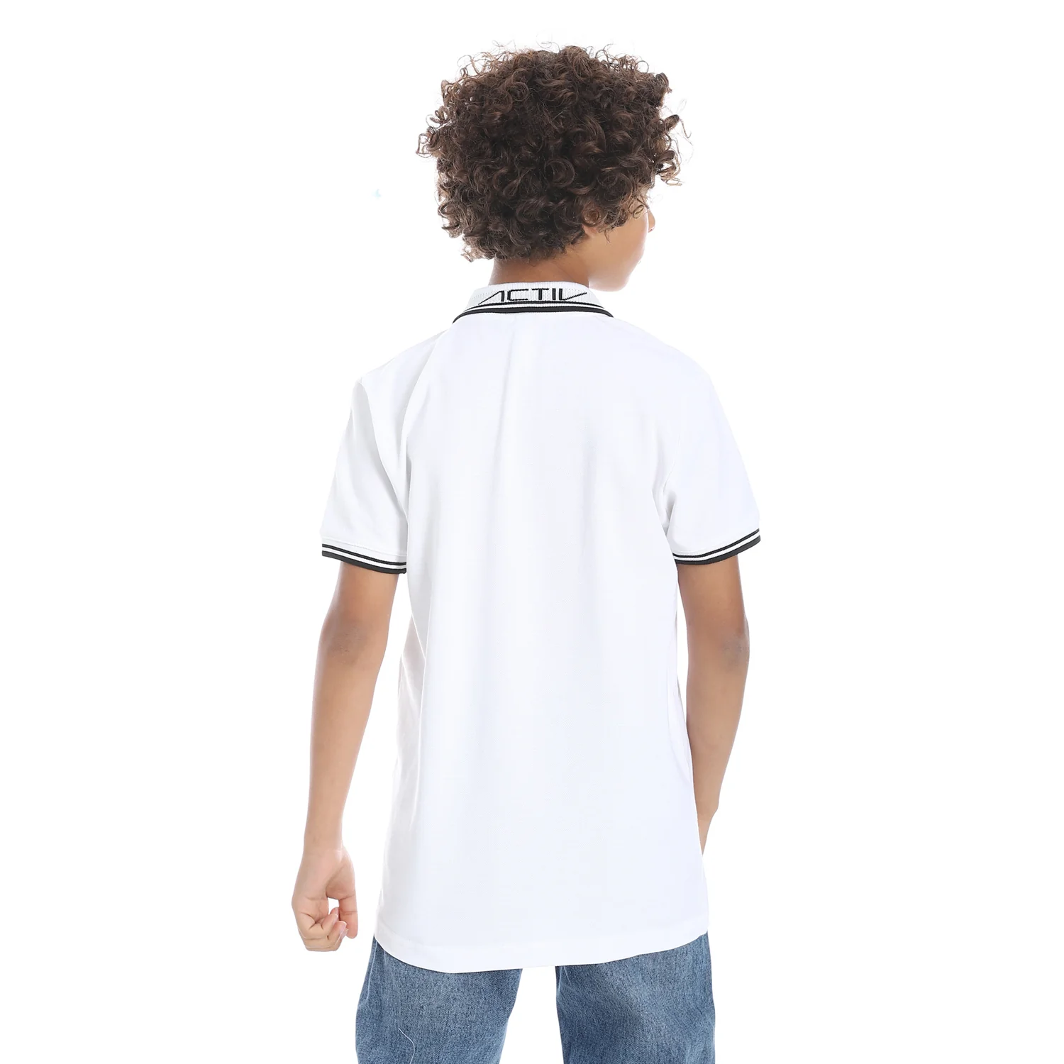بولو شيرت اكتف اطفالى - ابيض - Image 3