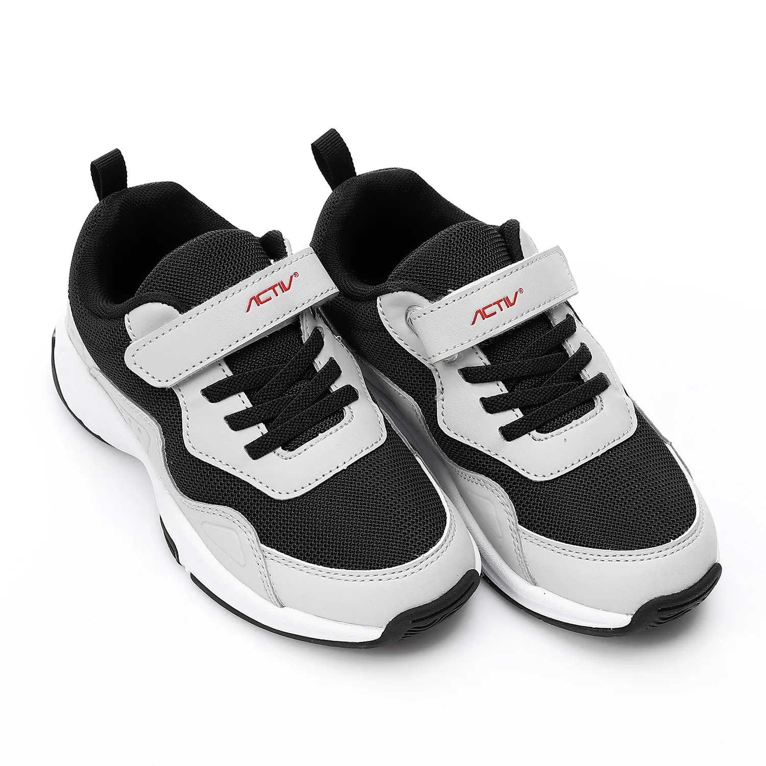 ACTIV KIDS VELCRO SHOES - رمادى فاتح*اسود - Image 2