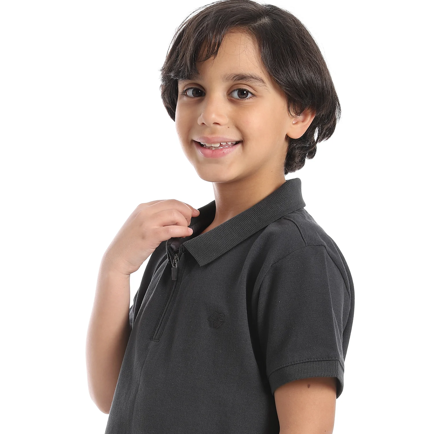 بولو شيرت اكتف اطفالى - رمادي - Image 4