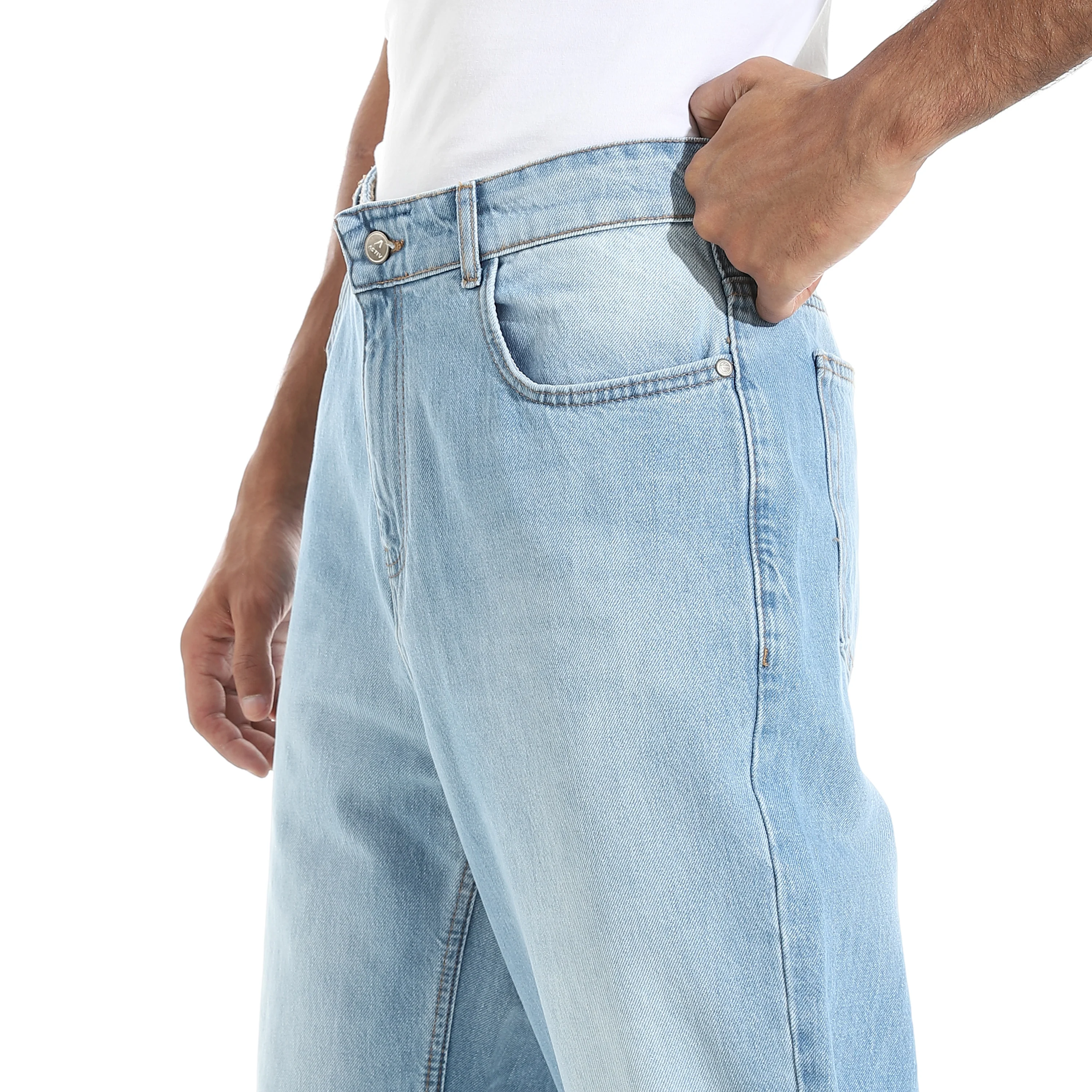 ACTIV MEN WIDE LEG JEANS PANTS - سماوي - Image 4