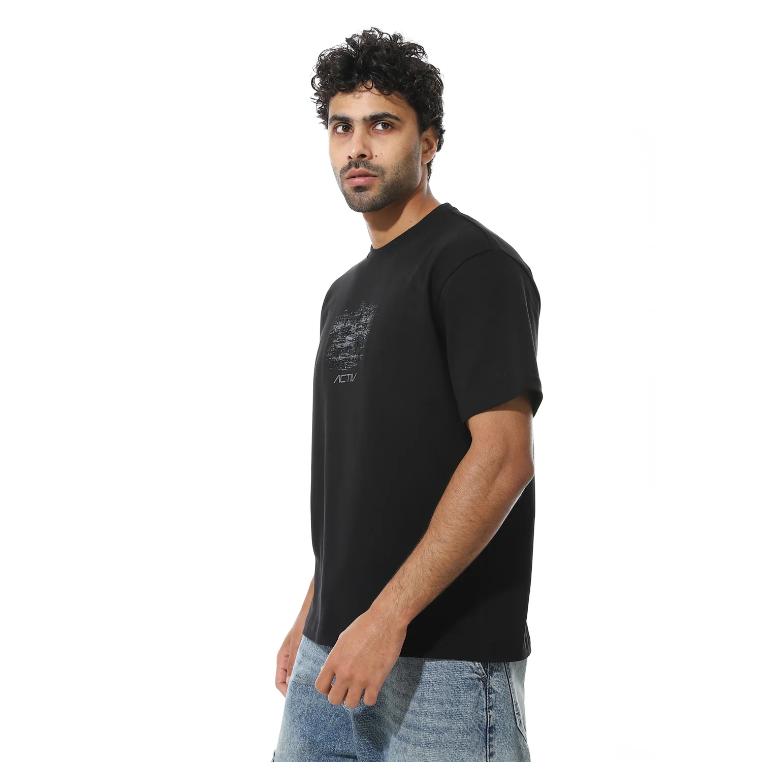 تى شيرت اكتف بيزك راوند رجالى - اسود - Image 2