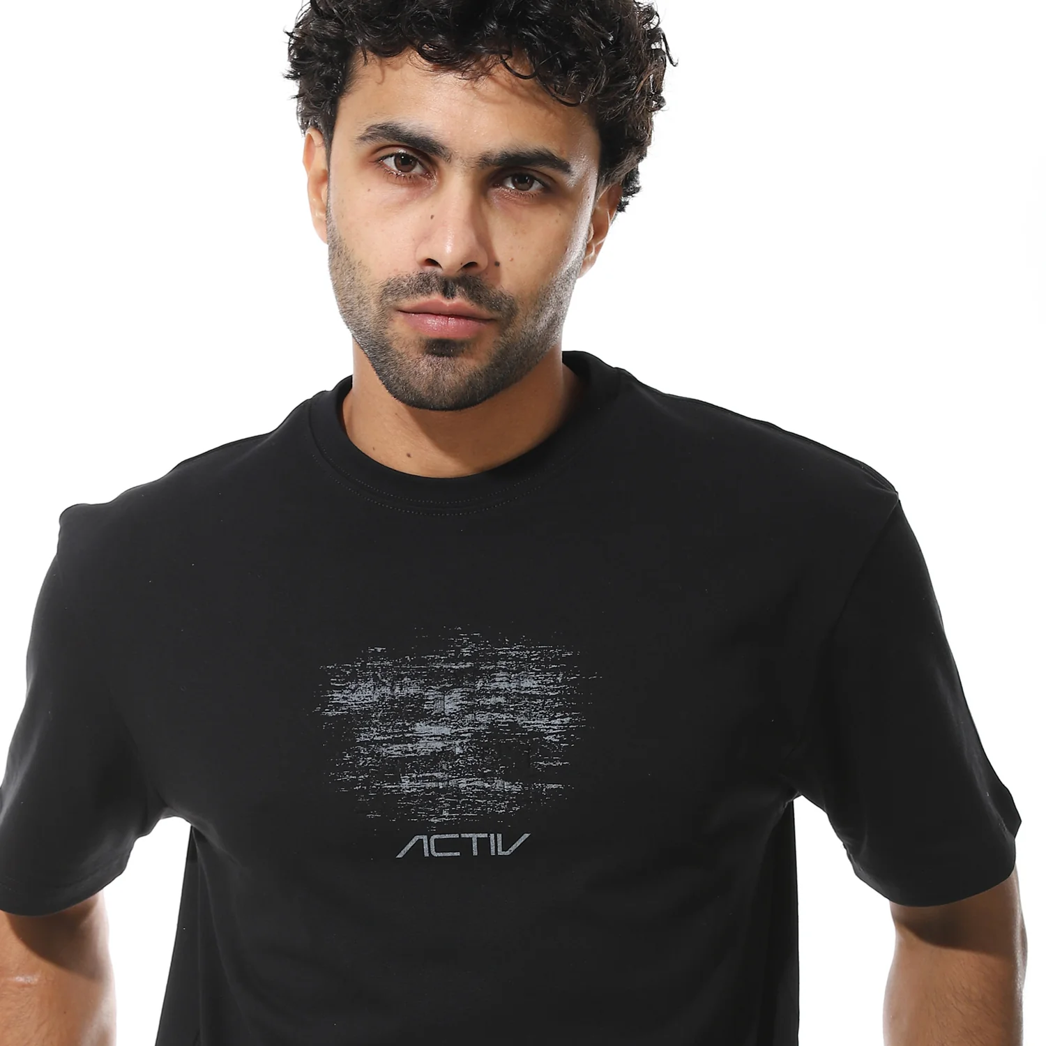 تى شيرت اكتف بيزك راوند رجالى - اسود - Image 4