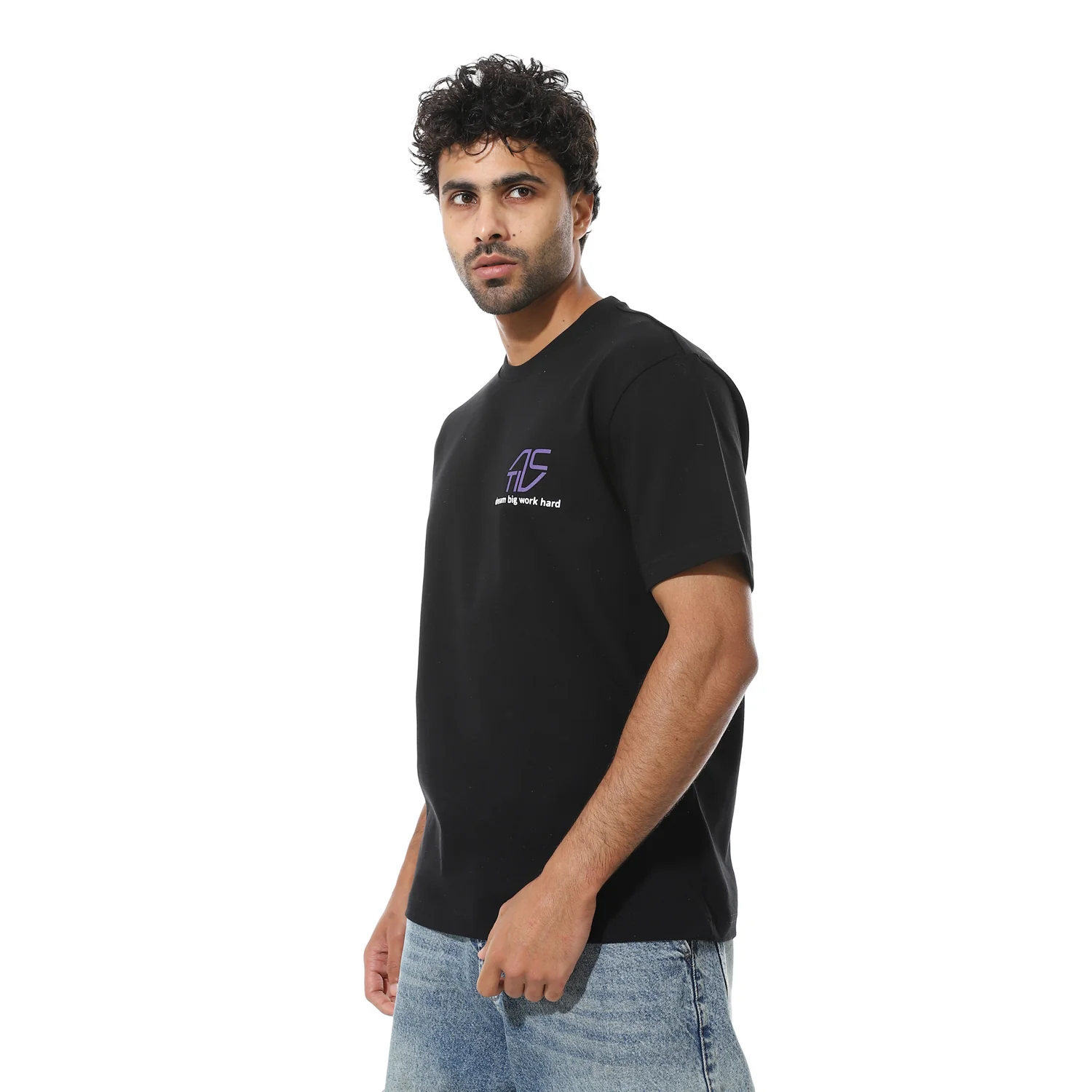 تى شيرت اكتف بيزك راوند رجالى - اسود - Image 3