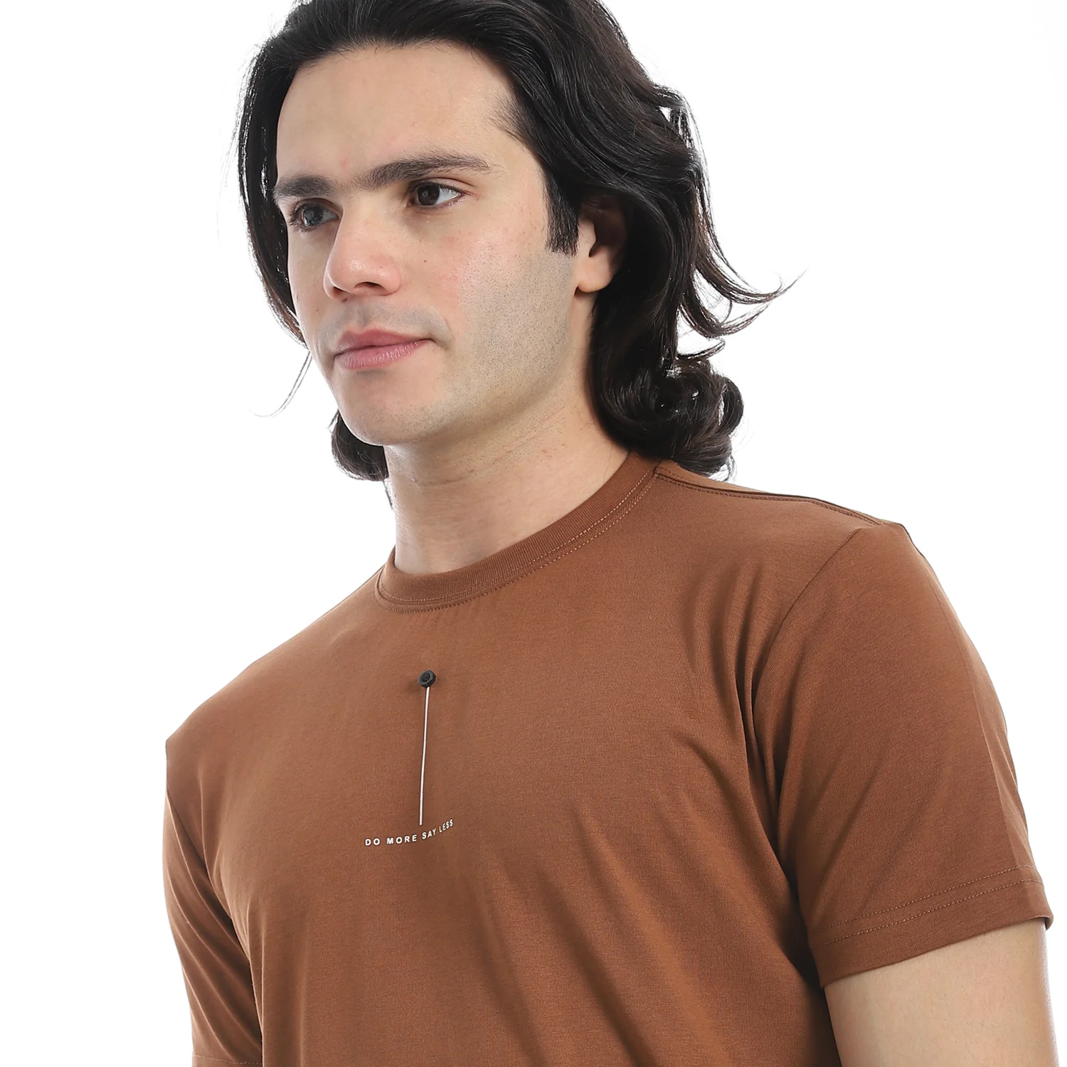 تى شيرت اكتف رجالى - بنى - Image 3
