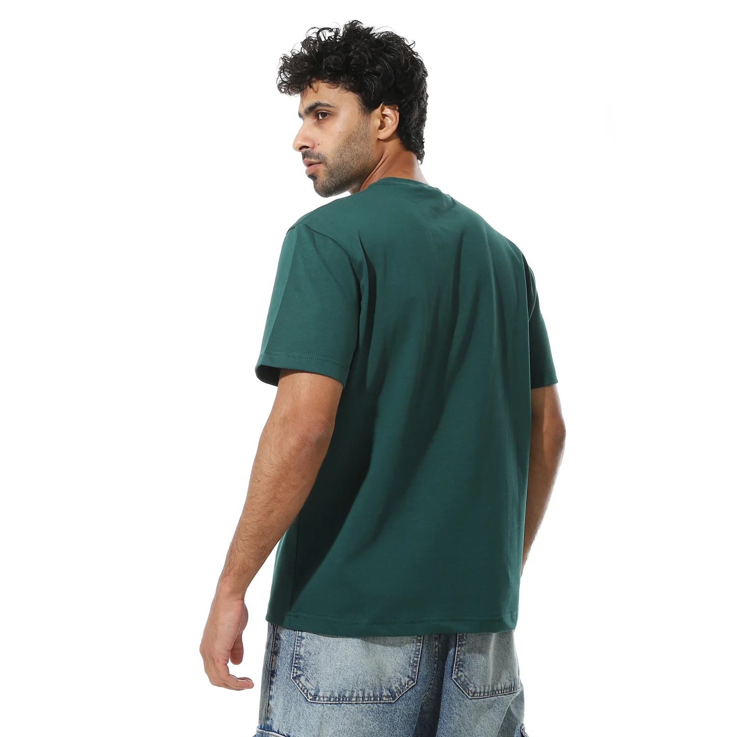 تى شيرت اكتف بيزك راوند رجالى - زيتى - Image 3