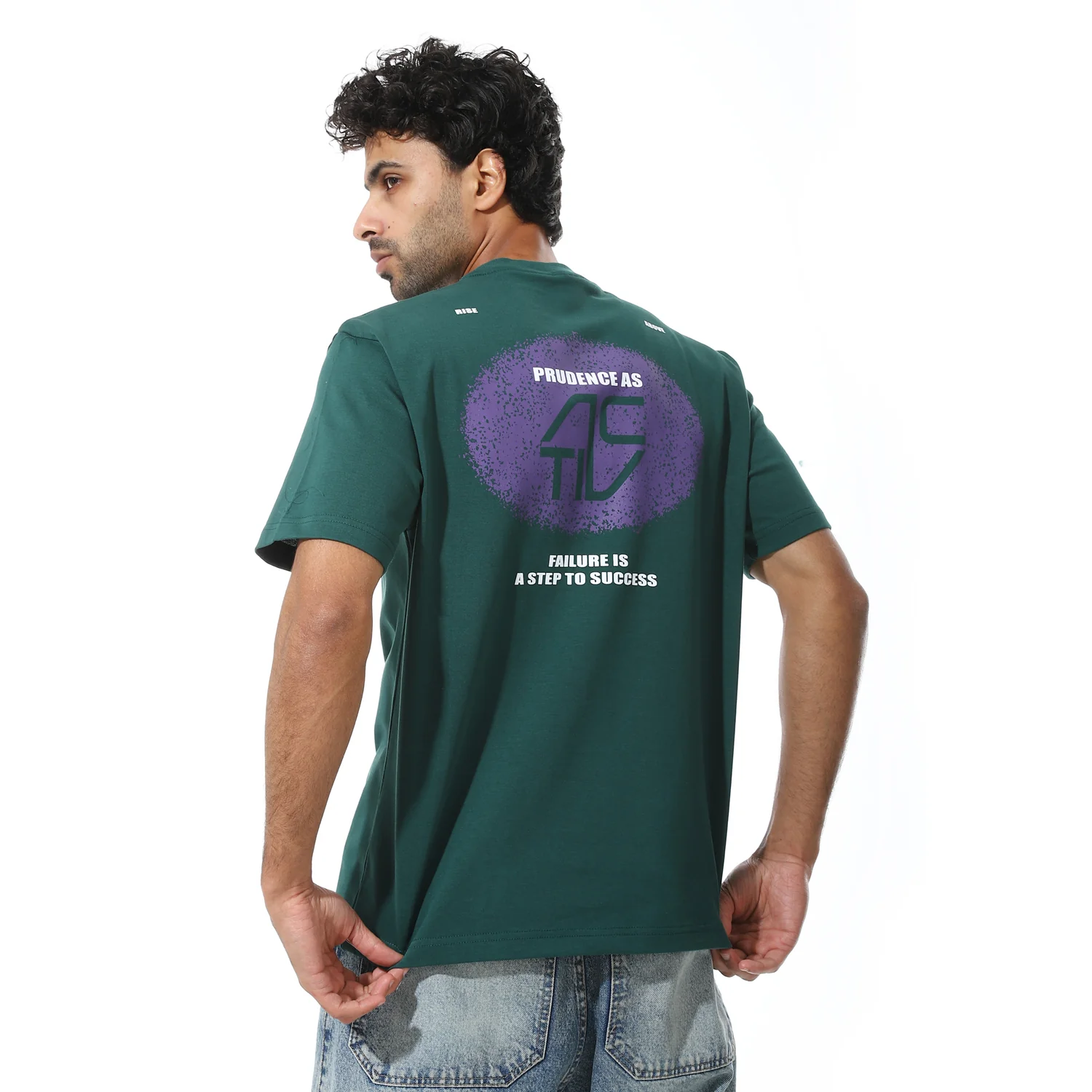تى شيرت اكتف بيزك راوند رجالى - زيتى - Image 2
