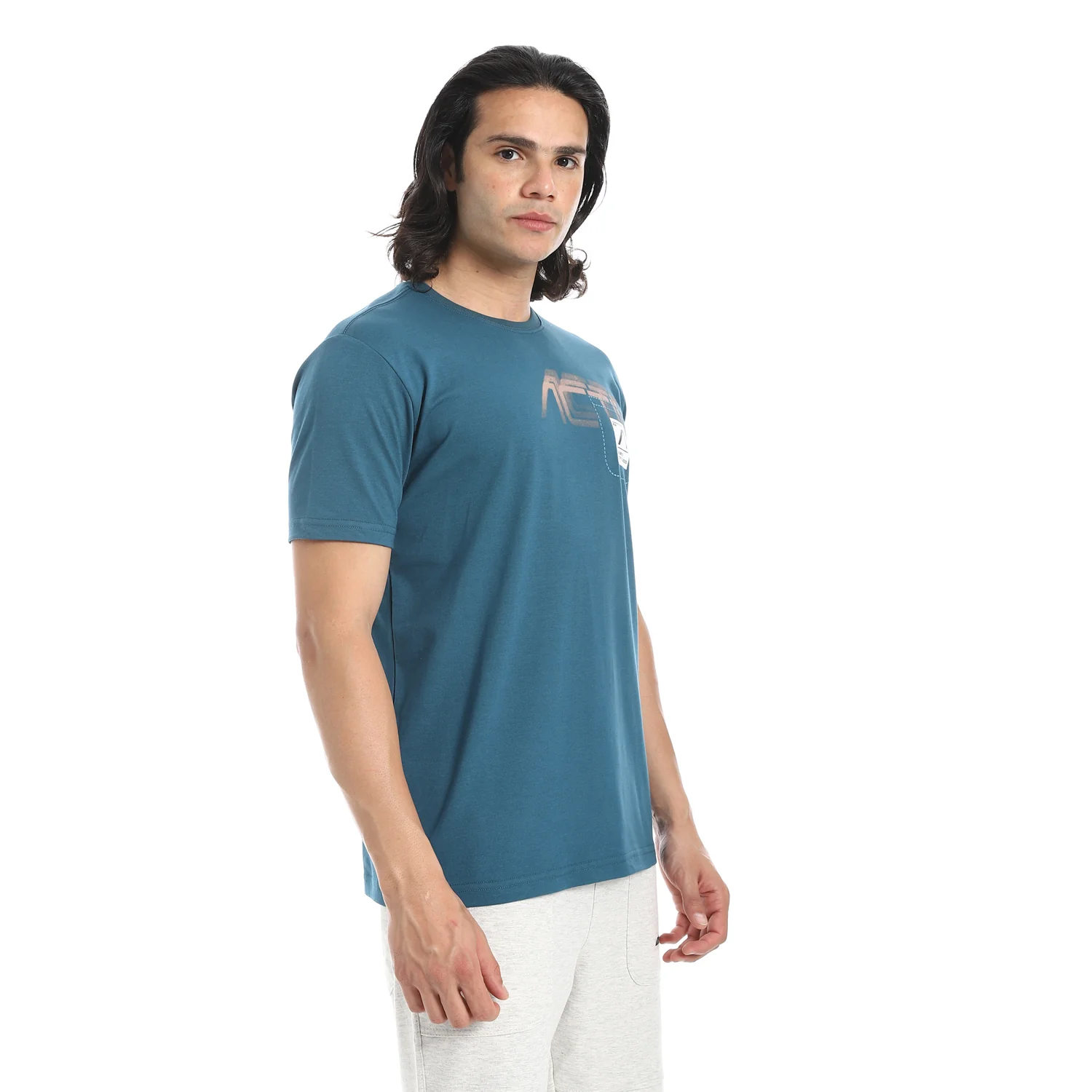 ACTIV MEN'S BASIC T-SHIRT - PETROL - Image 2