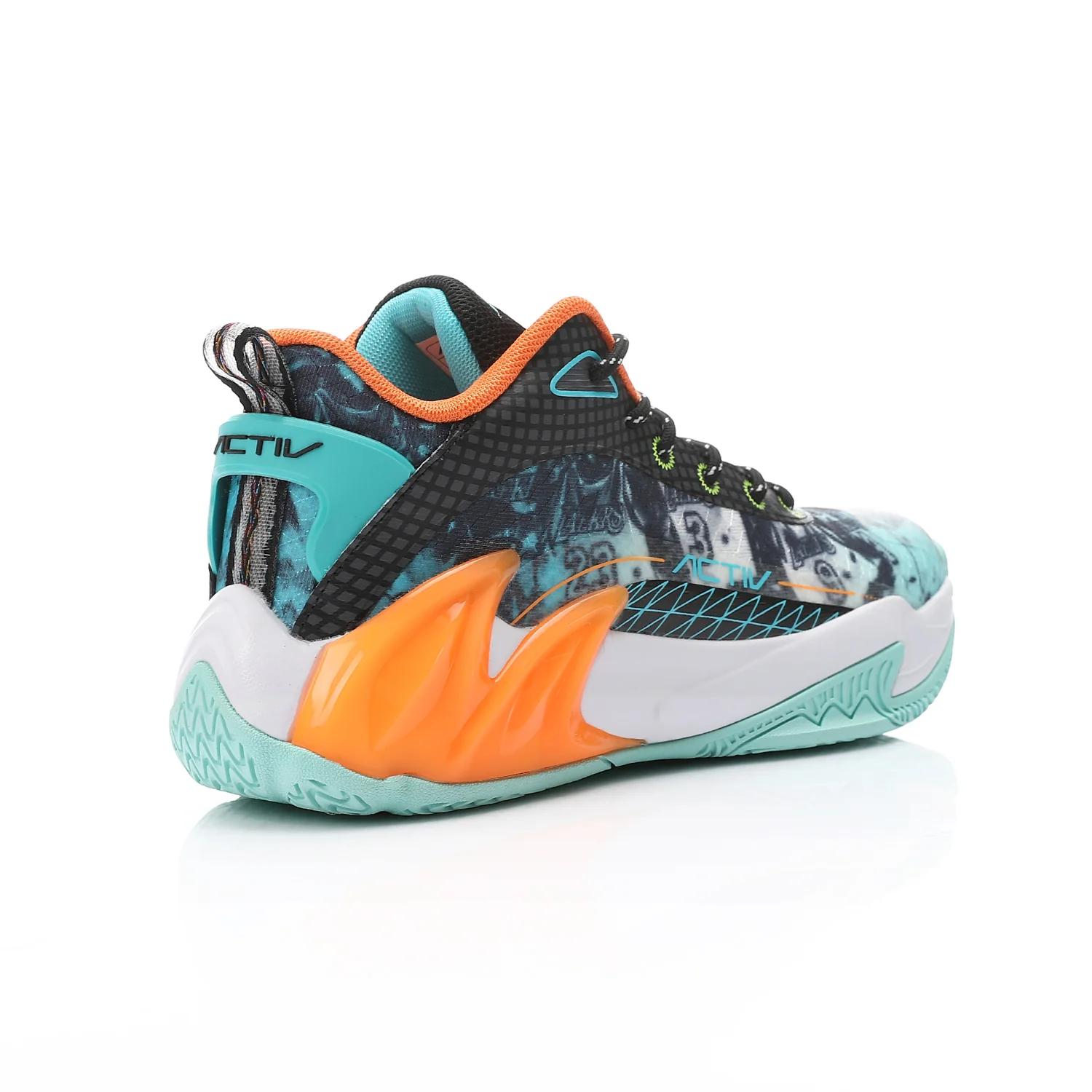 ACTIV MEN'S BASKETBALL SHOES - اسود*ازرق*برتقالى - Image 3