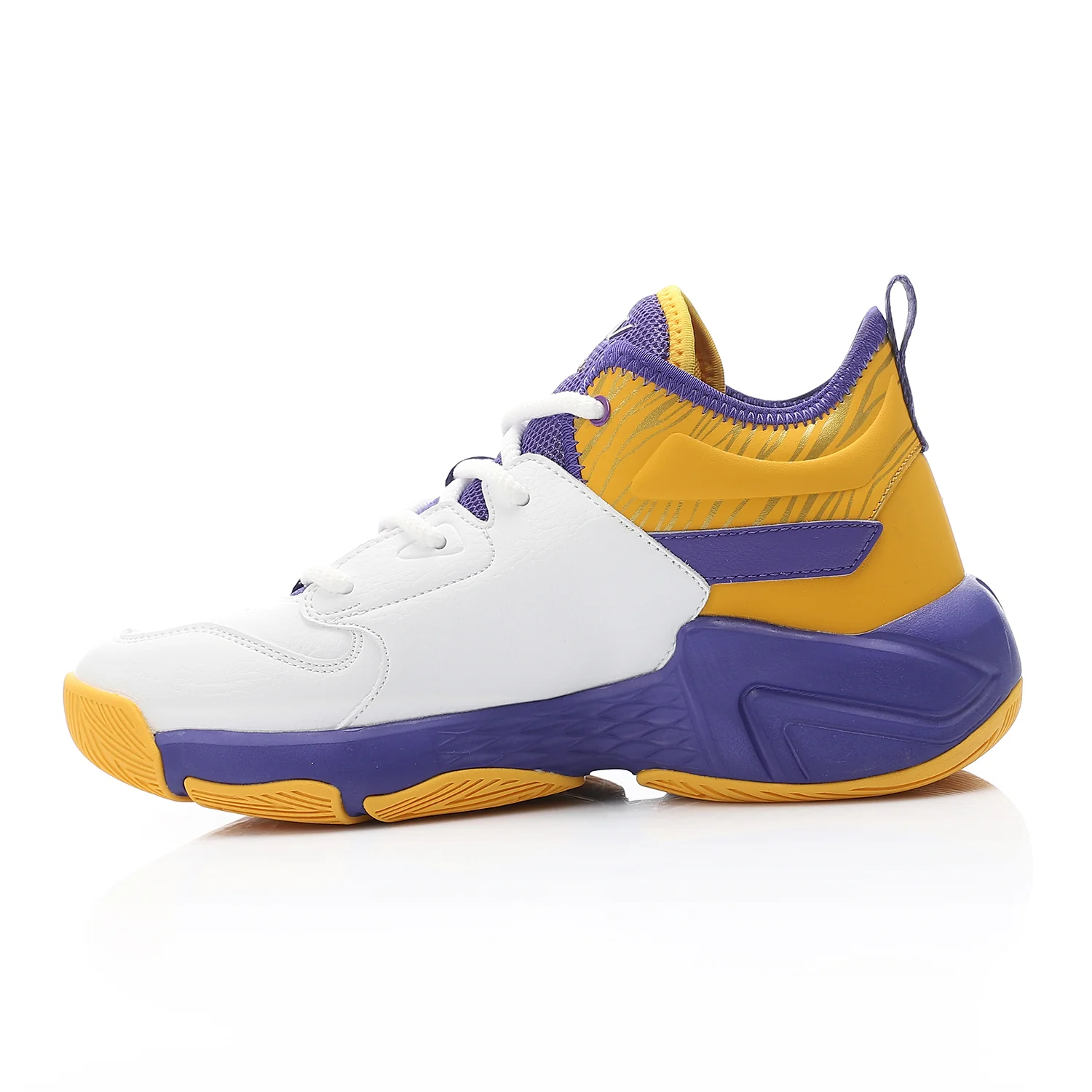 ACTIV MEN'S BASKETBALL SHOES - ابيض*اصفر*بنفسجى - Image 4