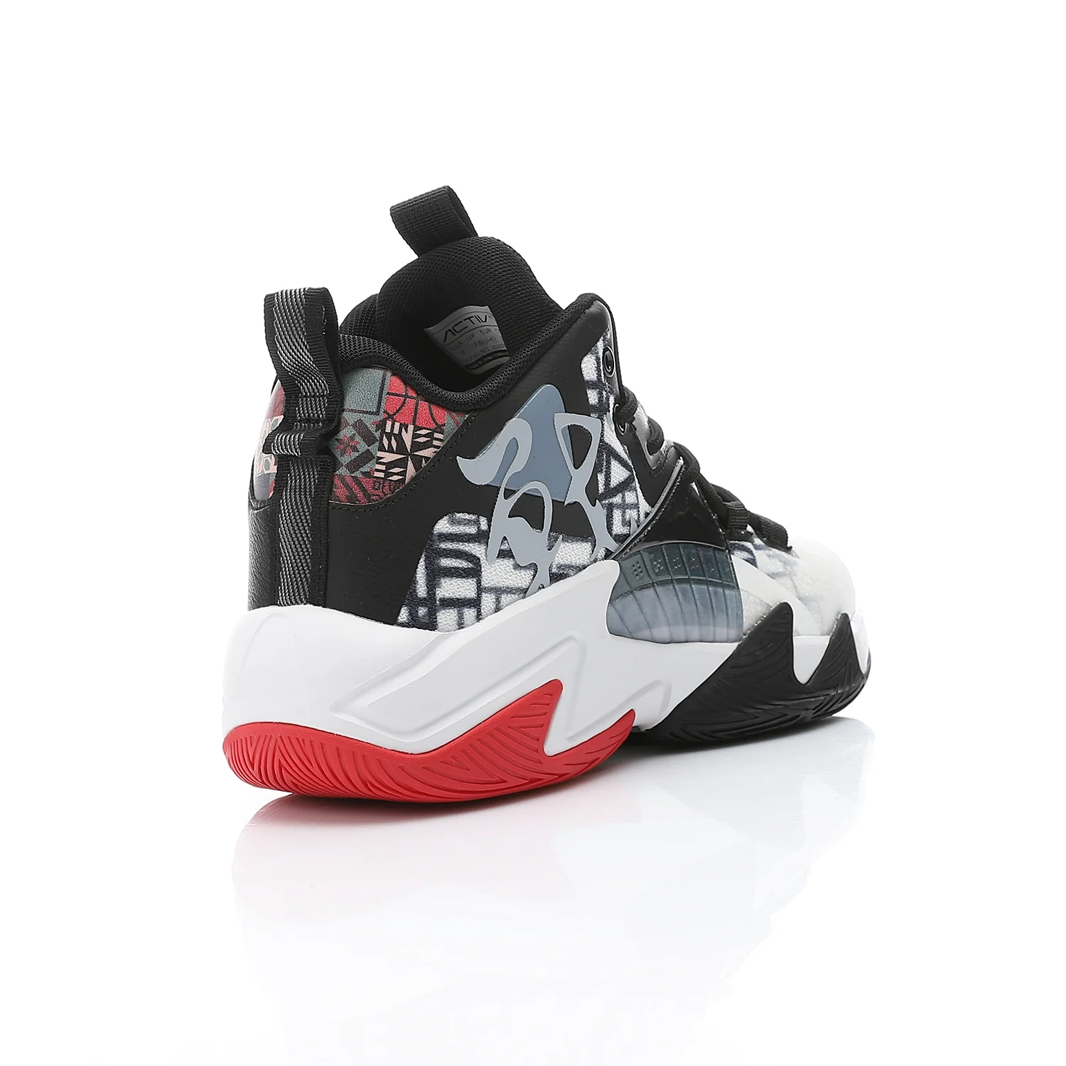 ACTIV MEN'S BASKETBALL SHOES - ابيض*اسود*رمادى - Image 3