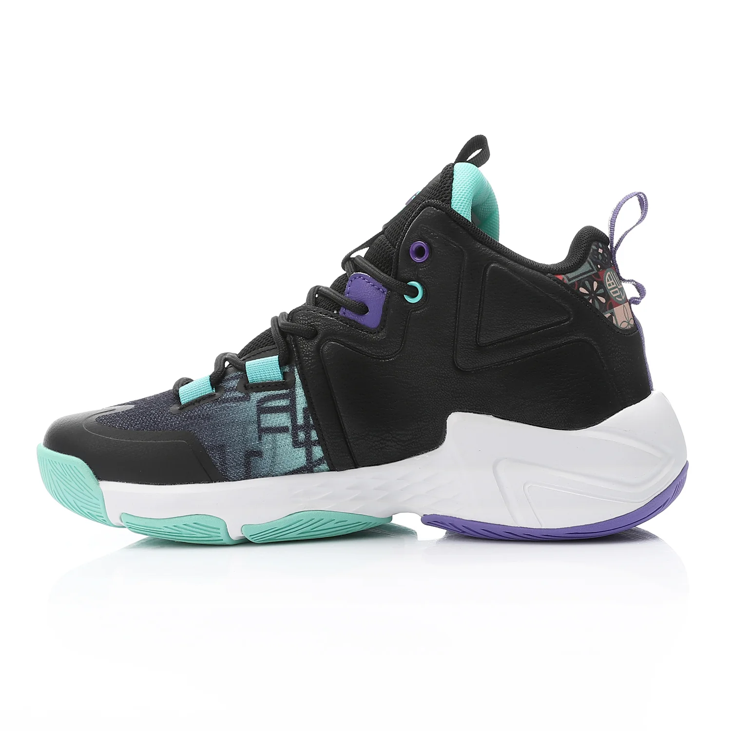 ACTIV MEN'S BASKETBALL SHOES - اسود*ازرق*موف - Image 4