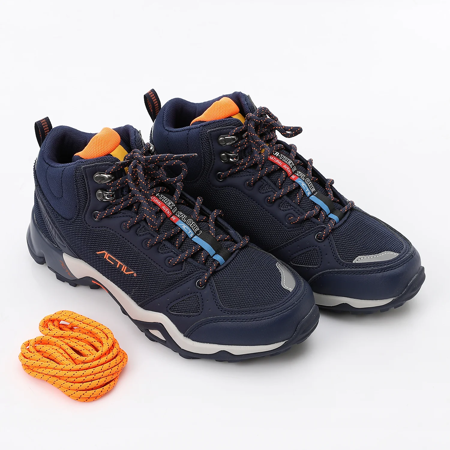 ACTIV MEN'S HALF BOOT SHOES - كحلي*برتقالي - Image 2