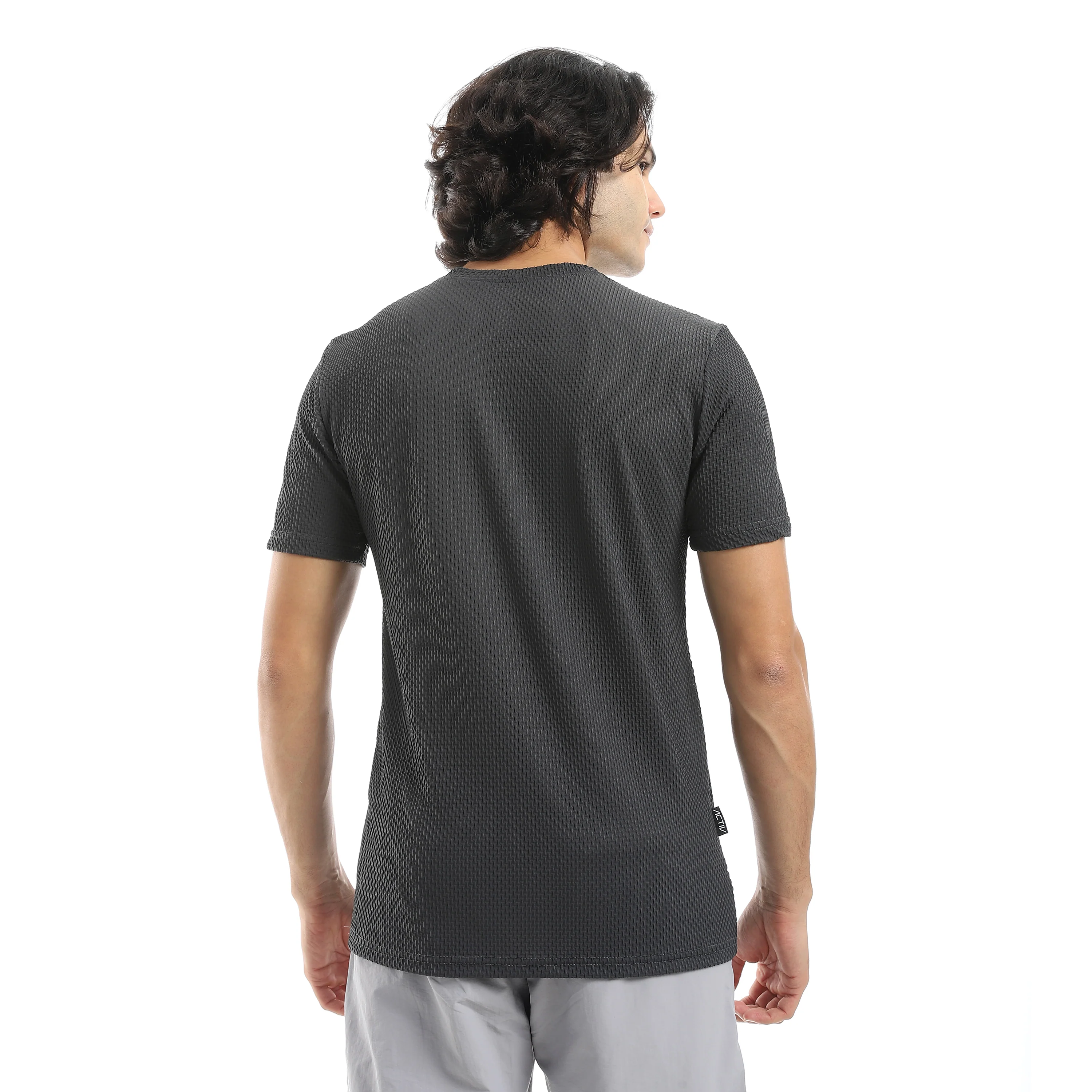ACTIV MENS PLAIN BASIC T-SHIRT - رمادي فاتج - Image 2