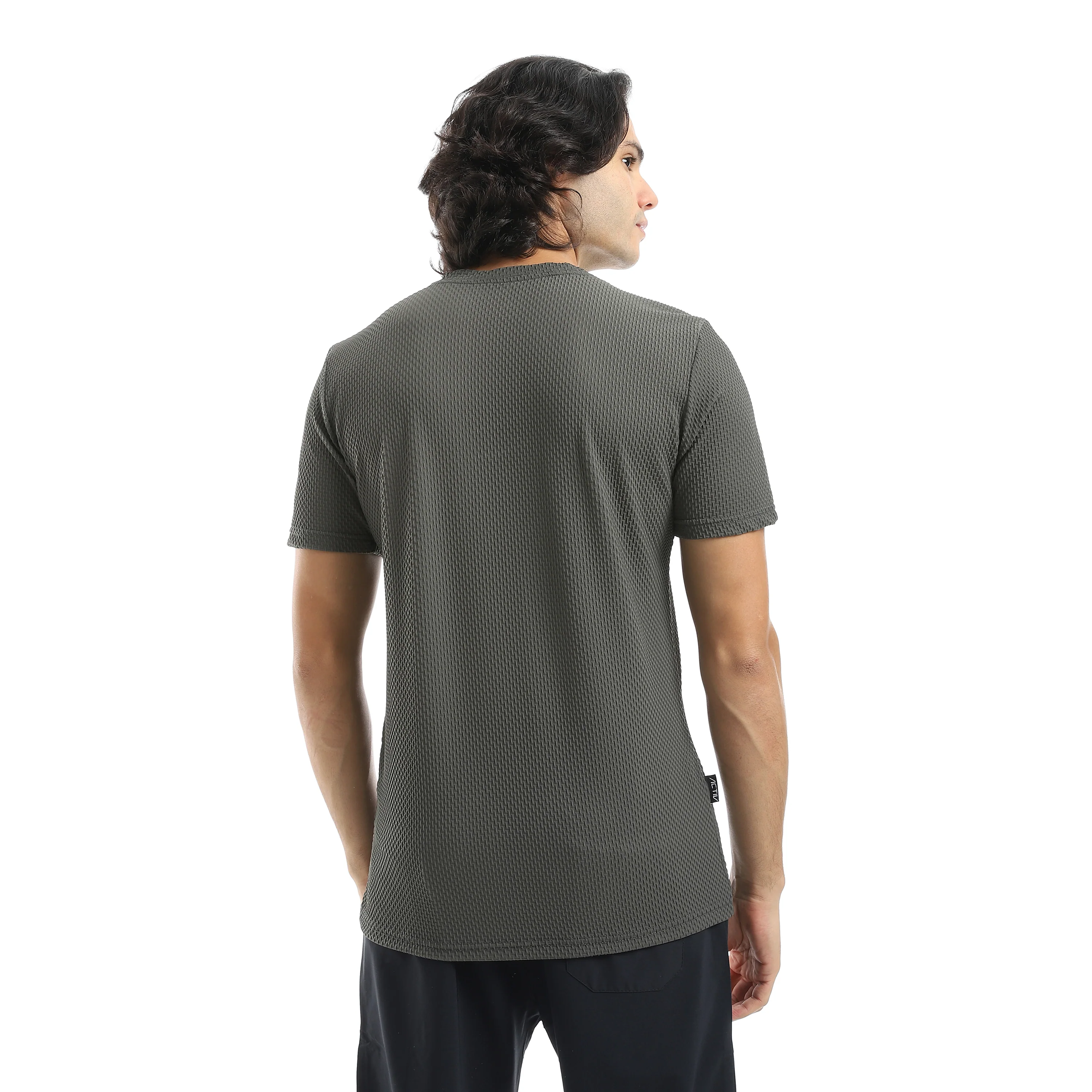 ACTIV MENS PLAIN BASIC T-SHIRT - رصاصي - Image 2