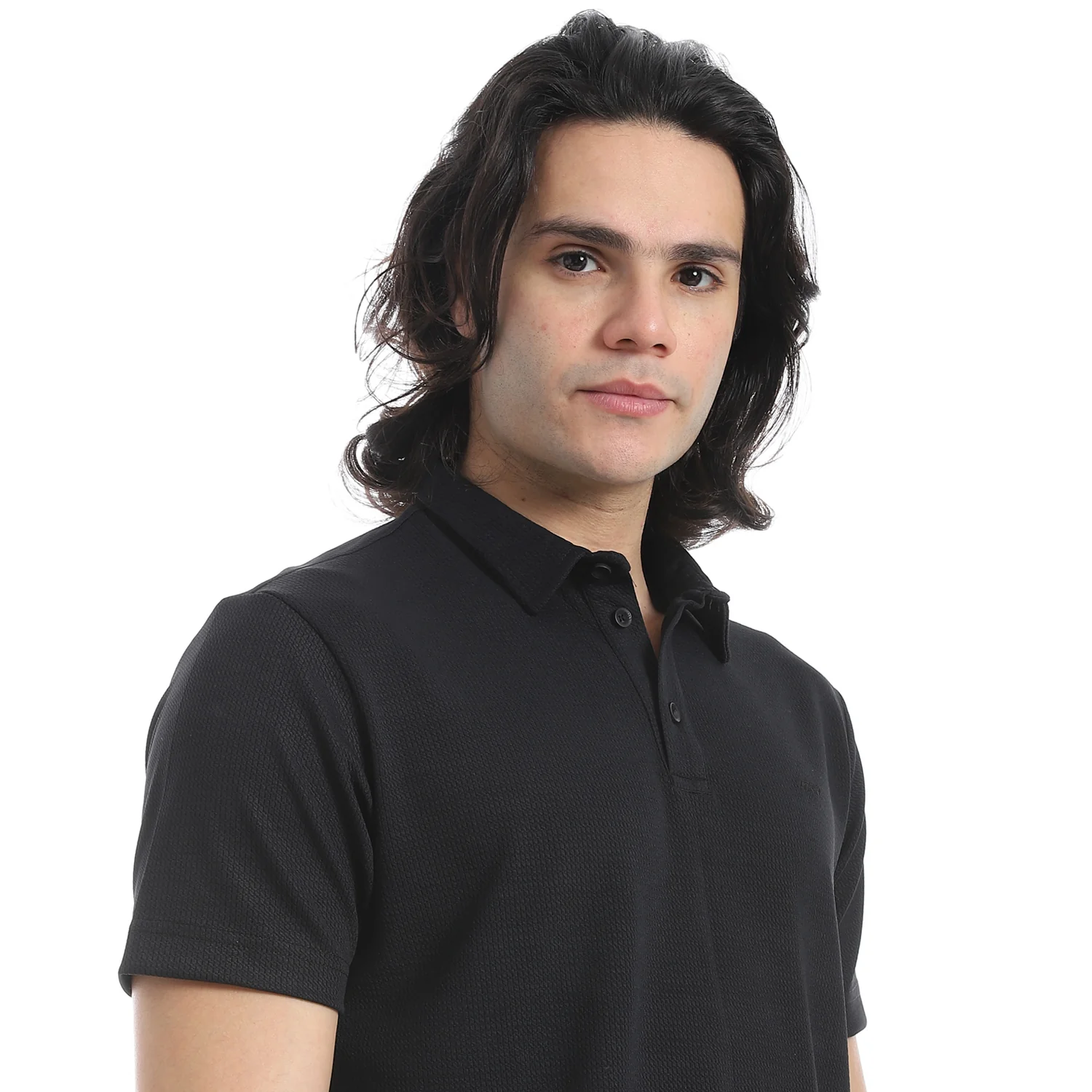 بولو شيرت اكتف رجالى - اسود - Image 4