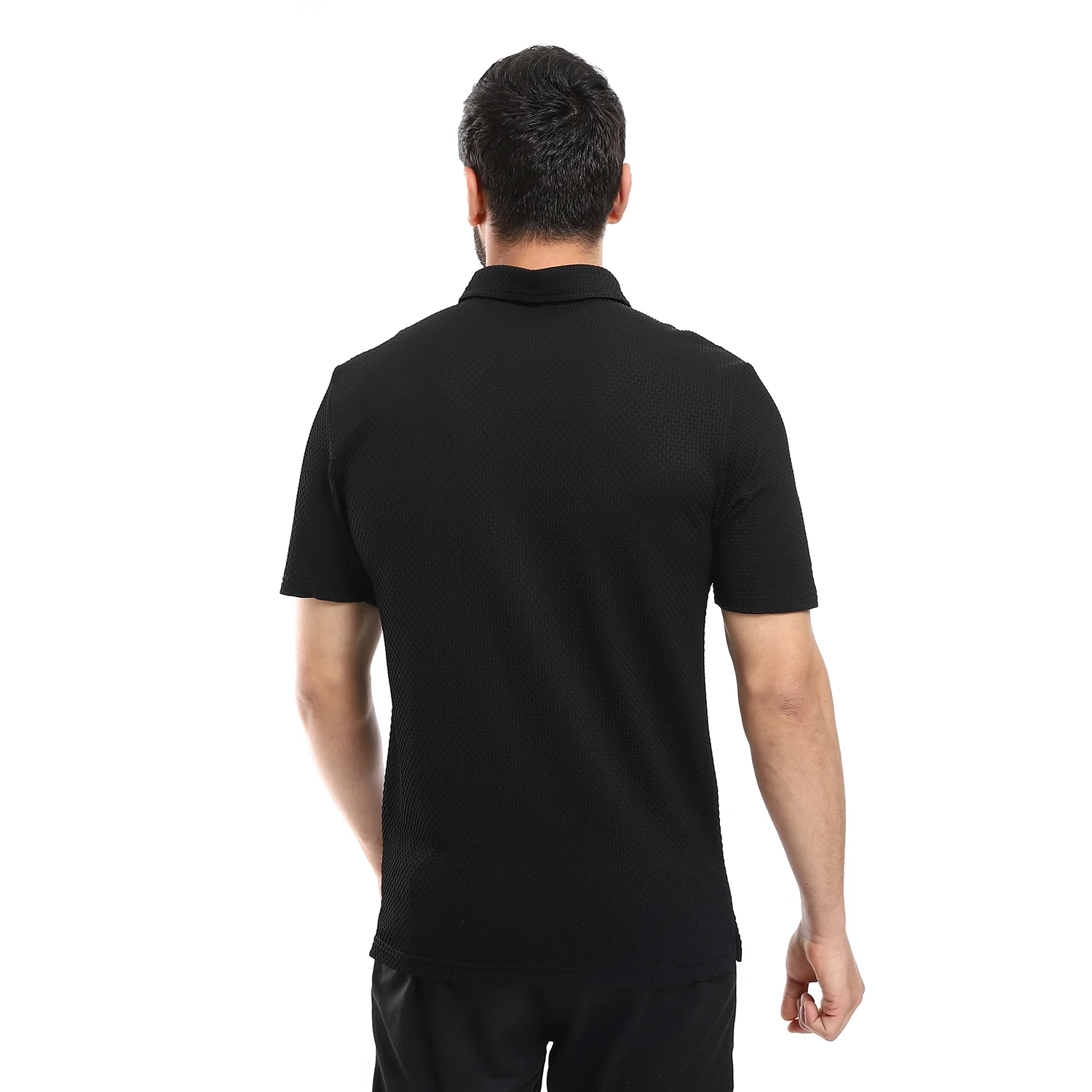 ACTIV MEN'S S/S POLO SHIRT - BLACK - Image 2