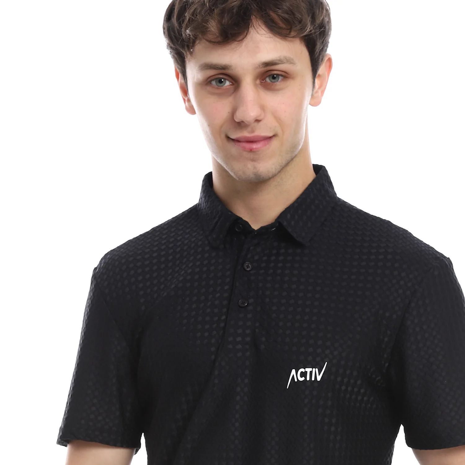 ACTIV MEN'S S/S POLO SHIRT - BLACK - Image 4