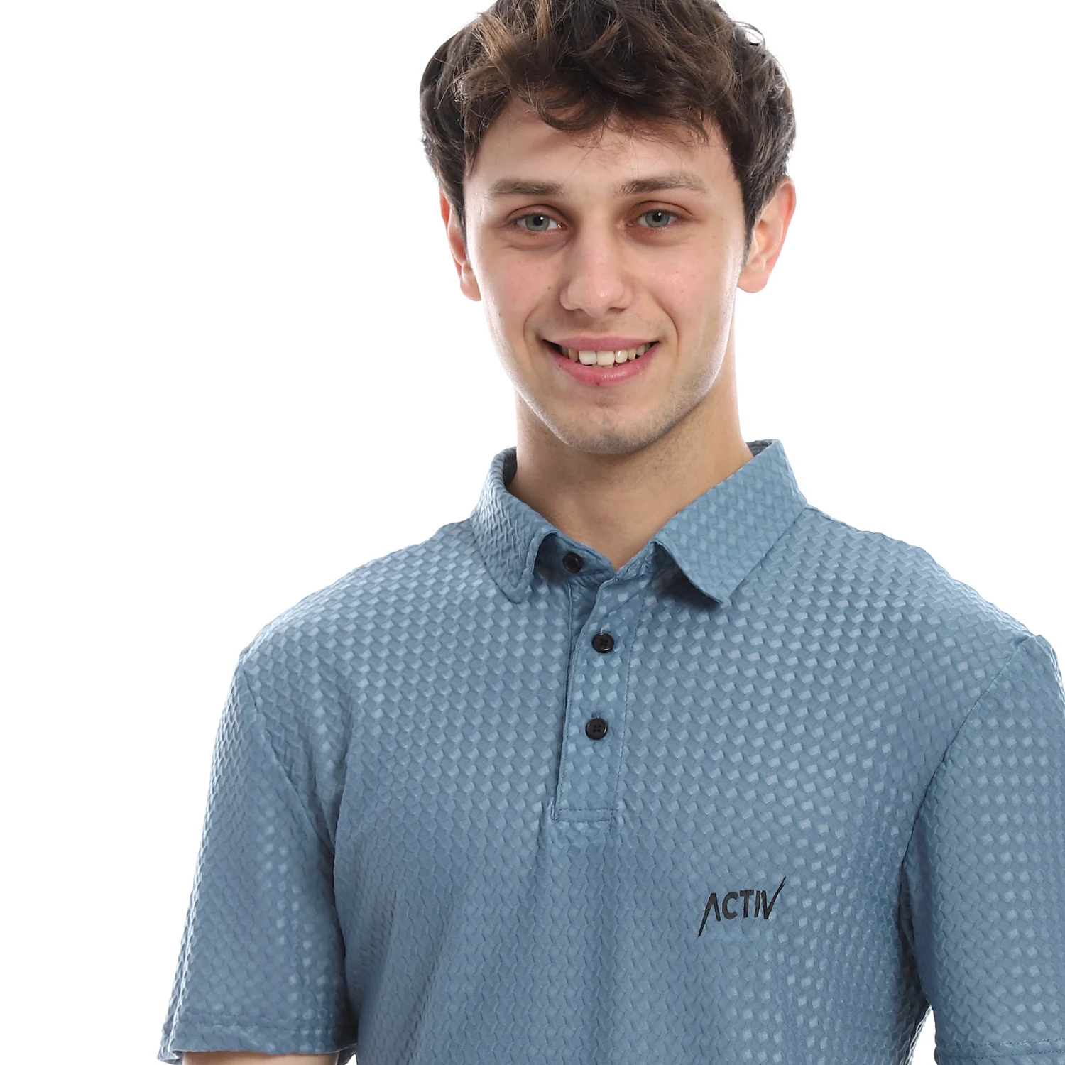 ACTIV MEN'S S/S POLO SHIRT - PETROL - Image 4