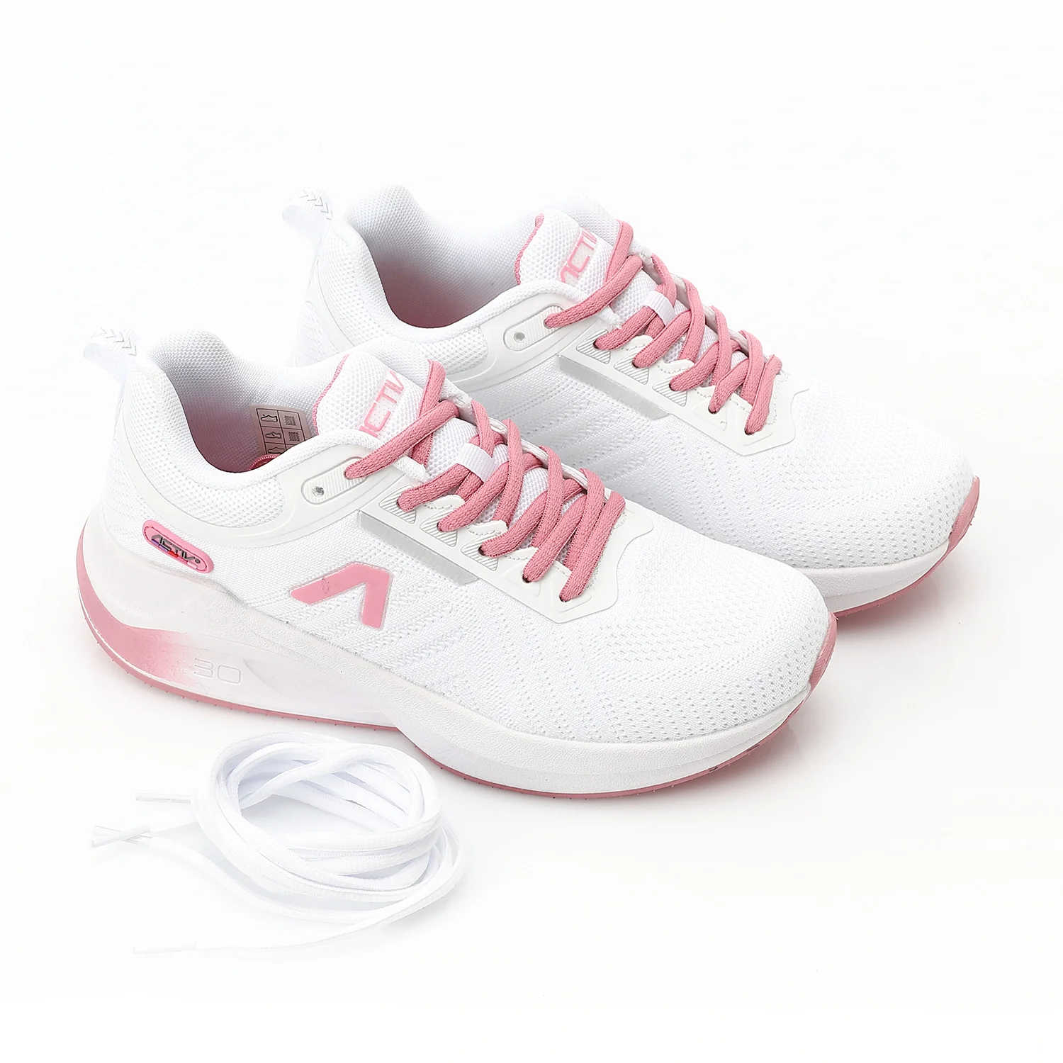 ACTIV MEN'S SHOES - WHT & PINK - Image 2