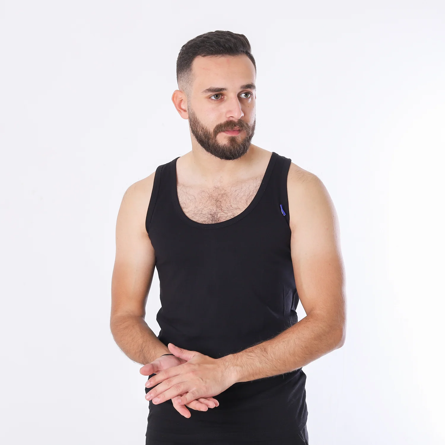 ACTIV MEN'S SINGLET - BLACK - Image 5