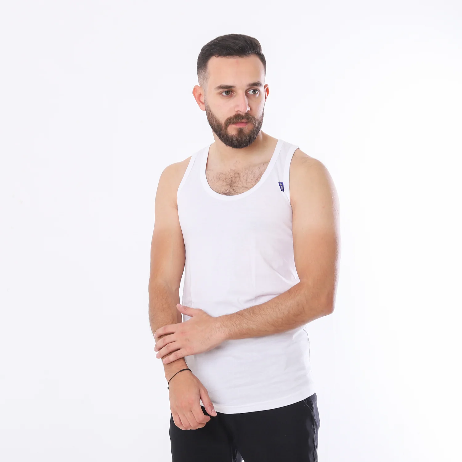 تانك توب اكتف رجالى - ابيض - Image 2