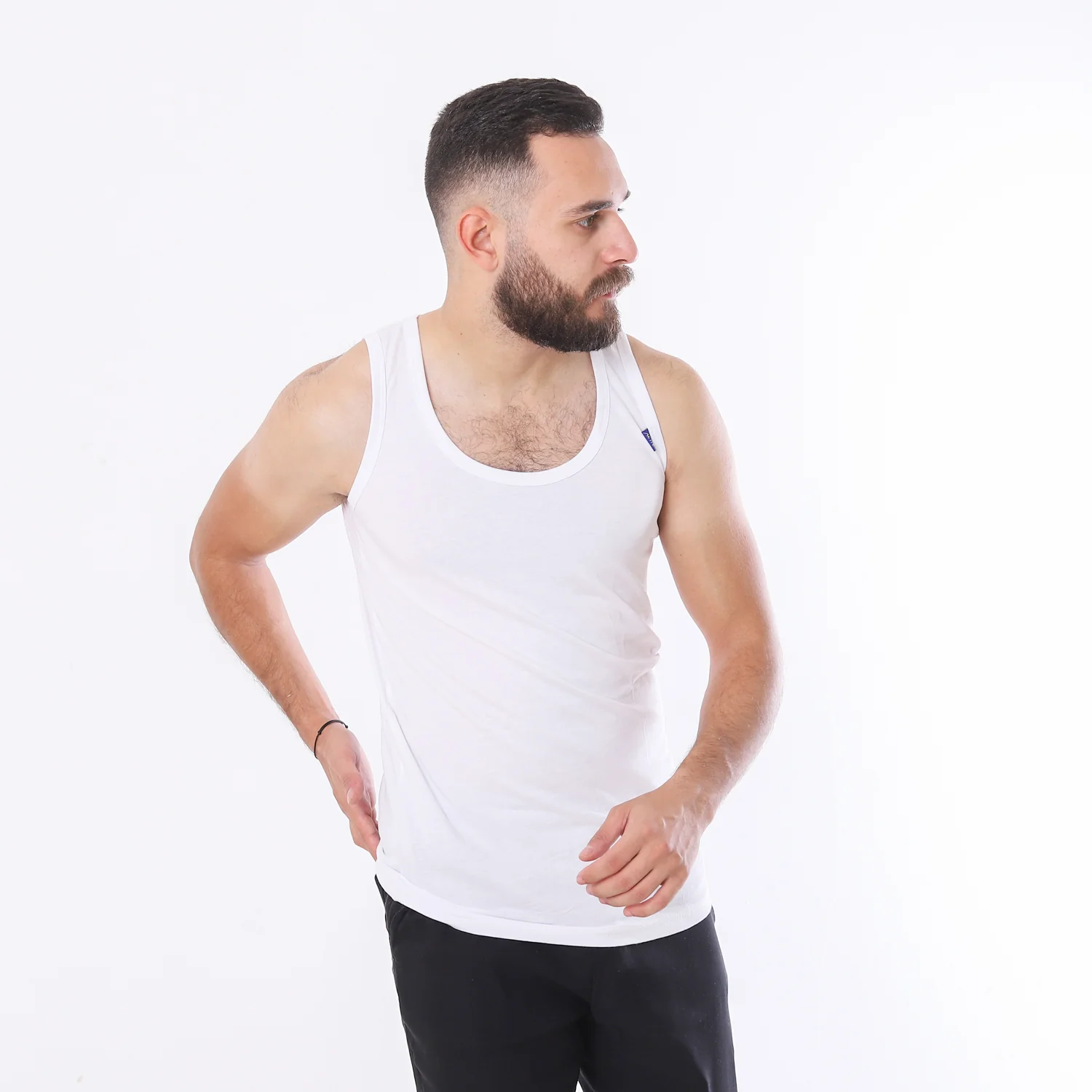 تانك توب اكتف رجالى - ابيض - Image 3