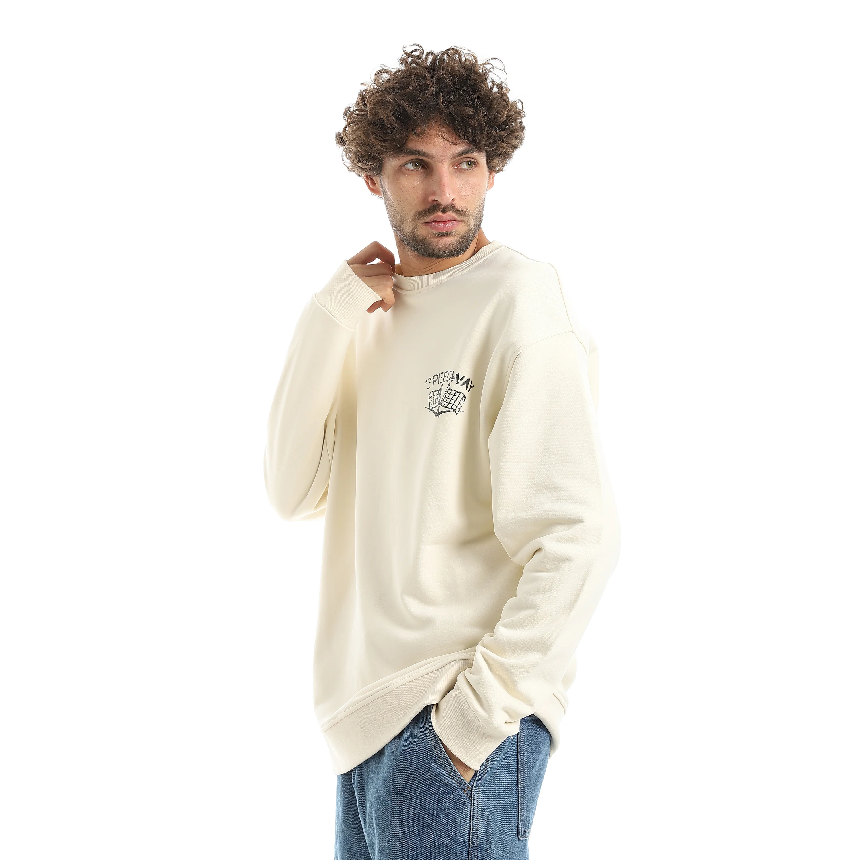 ACTIV MEN'S SWEATSHIRT - كريمي - Image 3