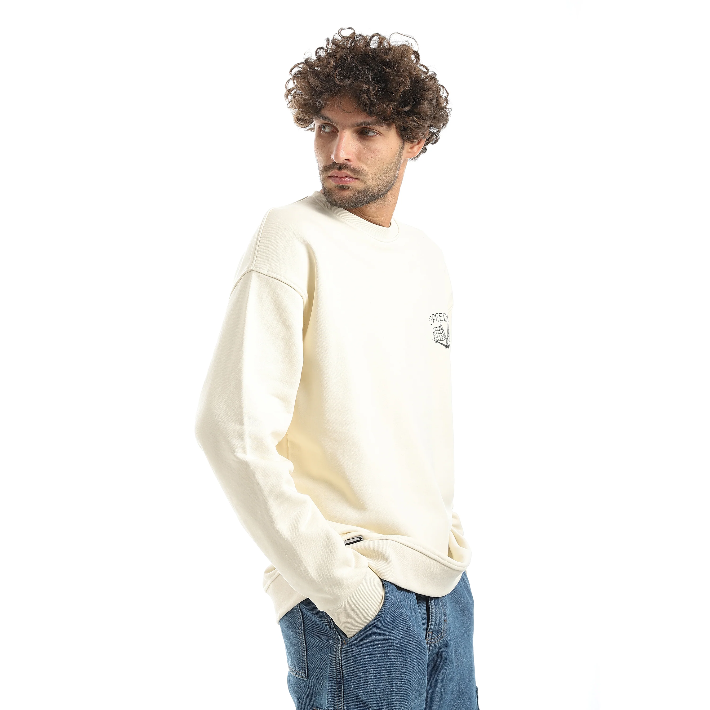 ACTIV MEN'S SWEATSHIRT - كريمي - Image 4