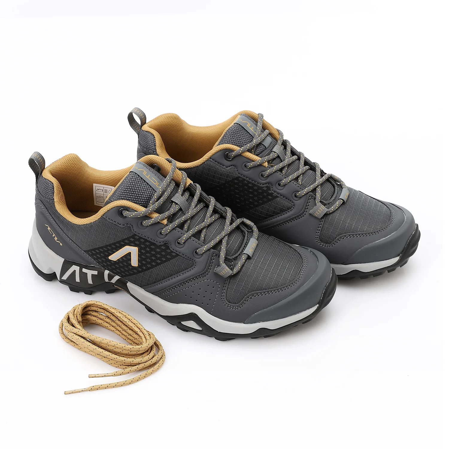 ACTIV MEN'S TREKKING SHOES - رمادى*احمر - Image 2