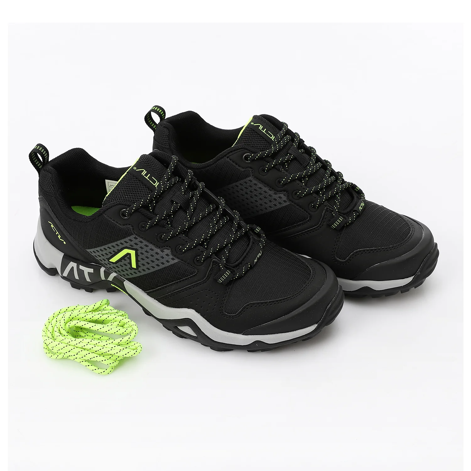 ACTIV MEN'S TREKKING SHOES - اسود*اخضر - Image 2