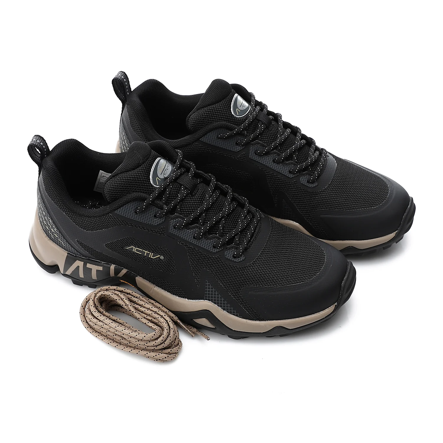ACTIV MEN'S TREKKING SHOES - اسود - Image 2
