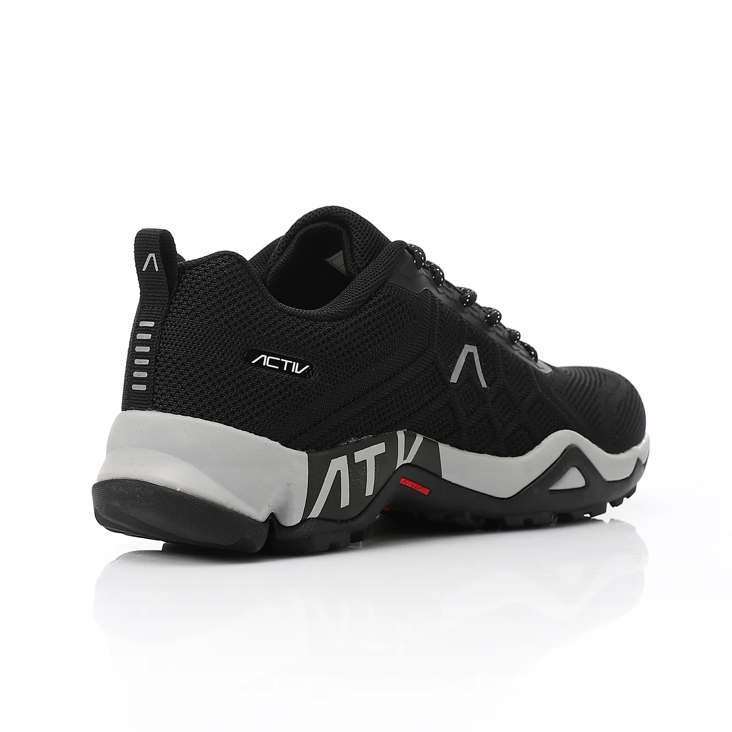 ACTIV MEN'S TREKKING SHOES - BLK & WHIT - Image 3