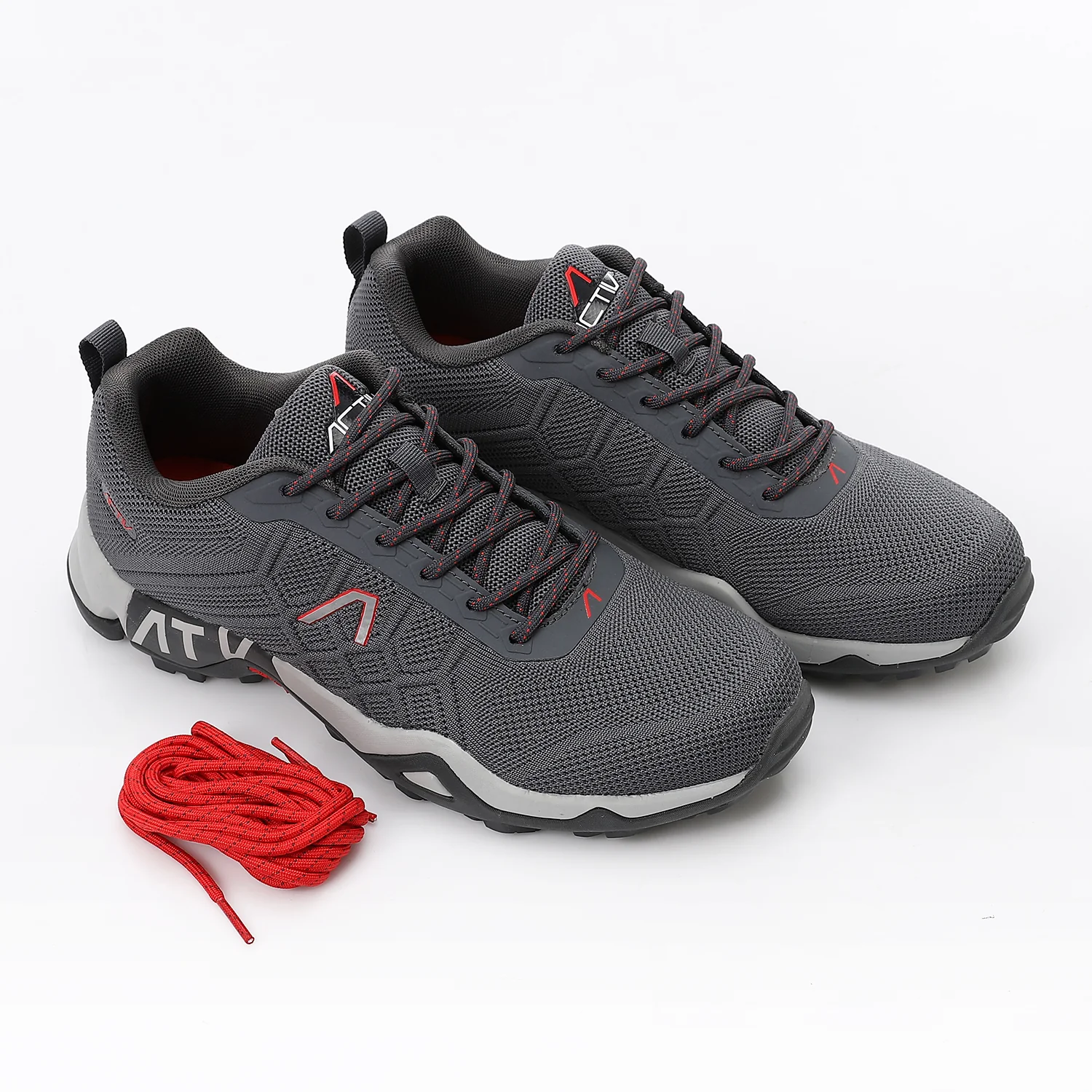 ACTIV MEN'S TREKKING SHOES - D.GREY - Image 2