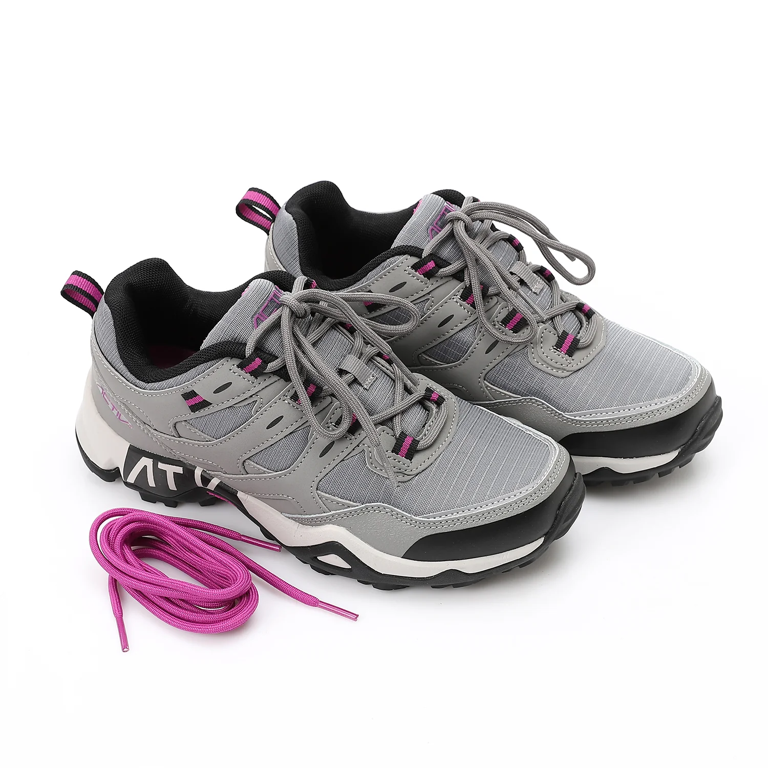 ACTIV WOMEN'S TREKKING SHOES - رمادى*اسود - Image 2