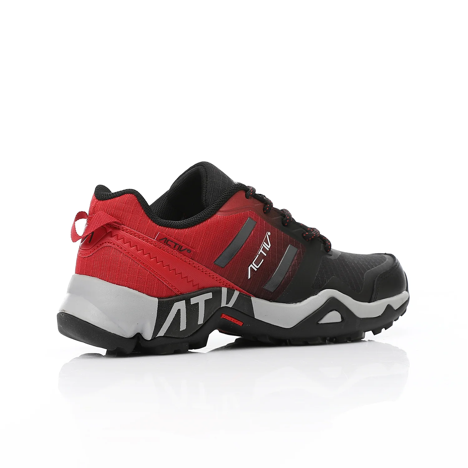 ACTIV WOMEN'S TREKKING SHOES - BLK & RED - Image 3