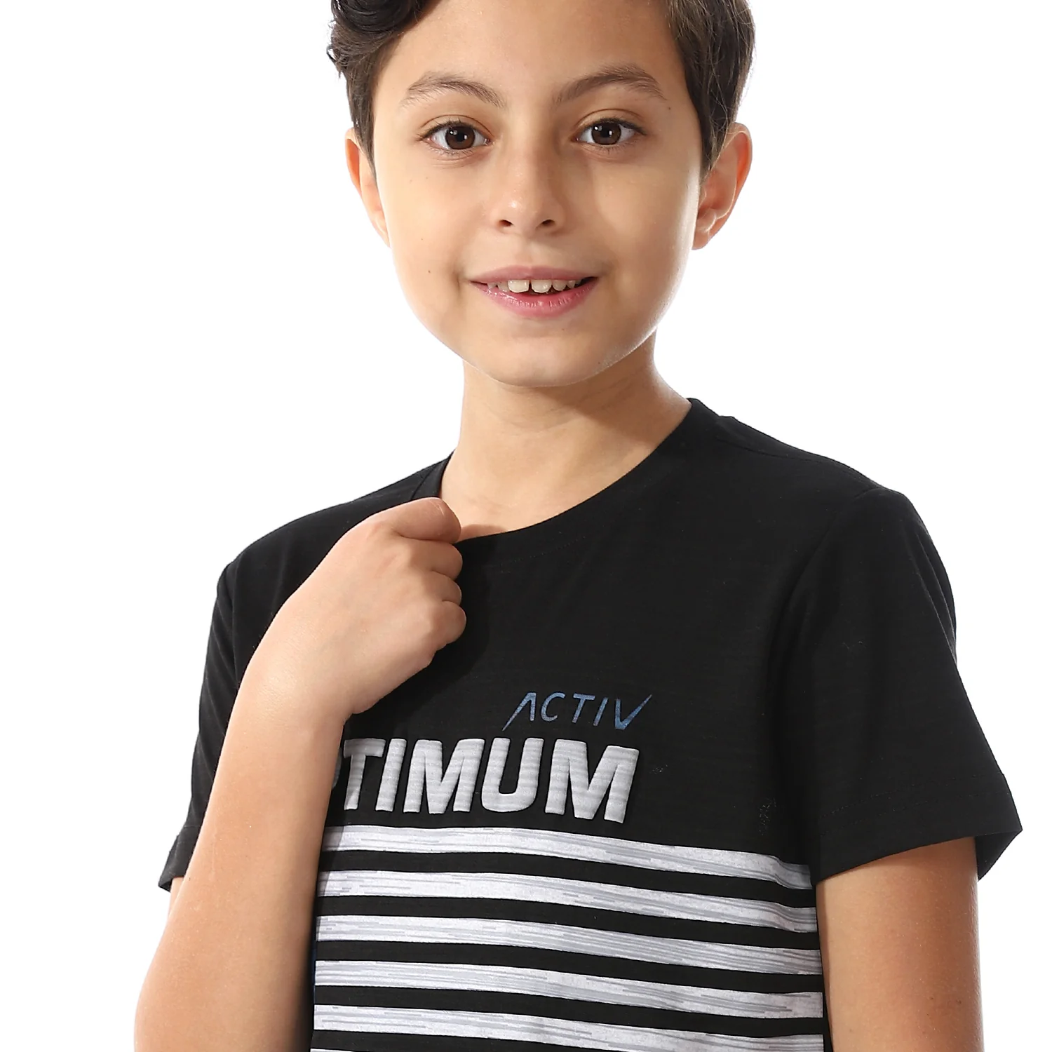 ACTIVEW KIDS BASIC T-SHIRT - BLACK - Image 3