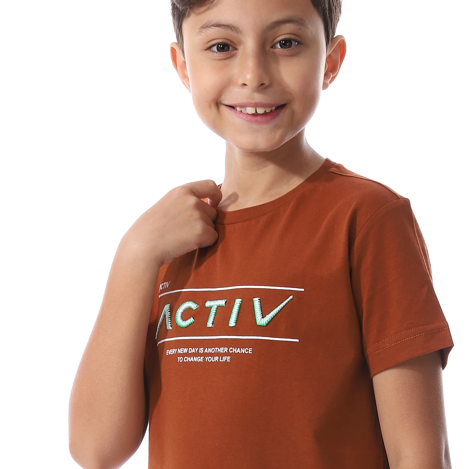 ACTIVEW KIDS BASIC T-SHIRT - COPPER - Image 3