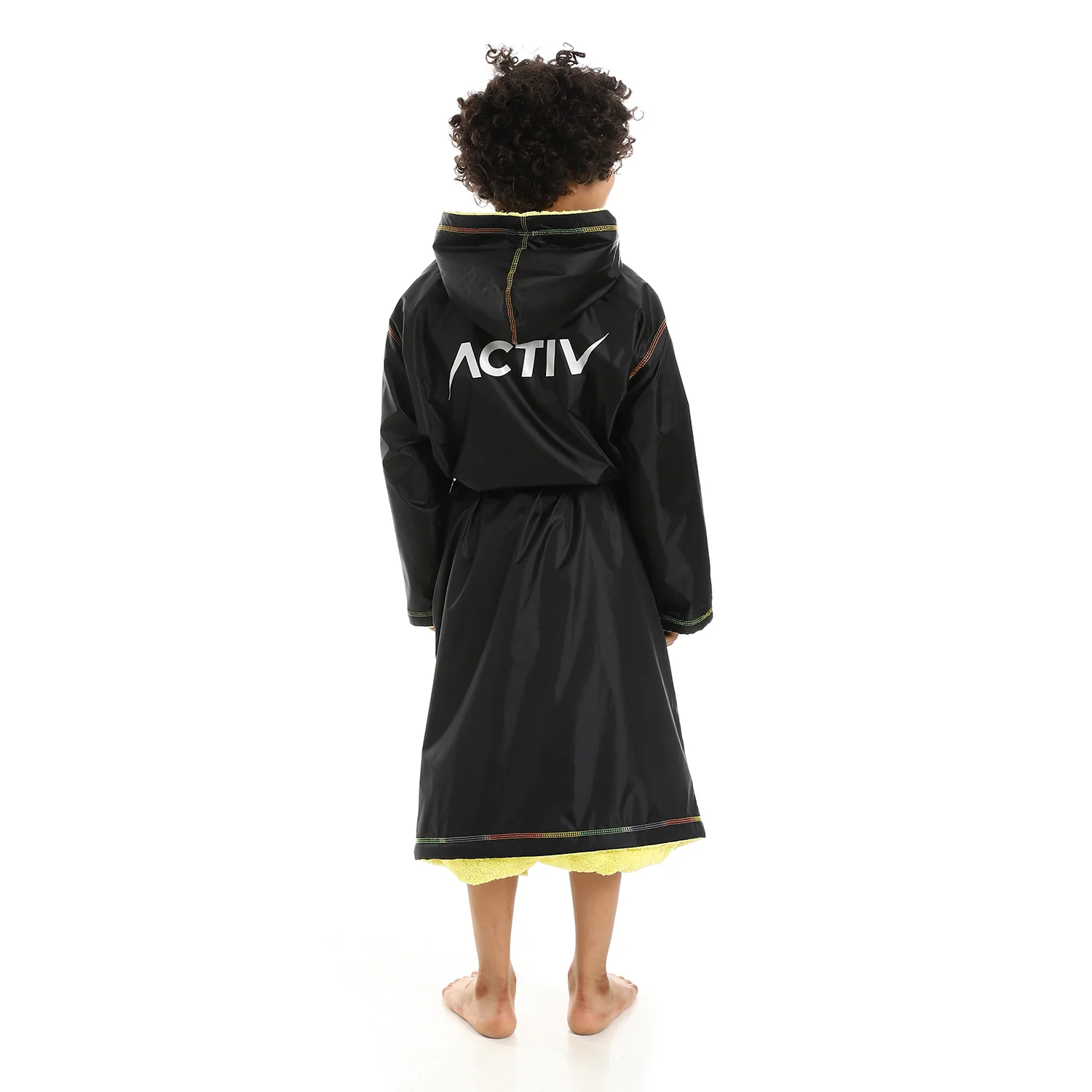 ACTIVNEW BOYS ZIPPER BATHROBE - BLACK - Image 3