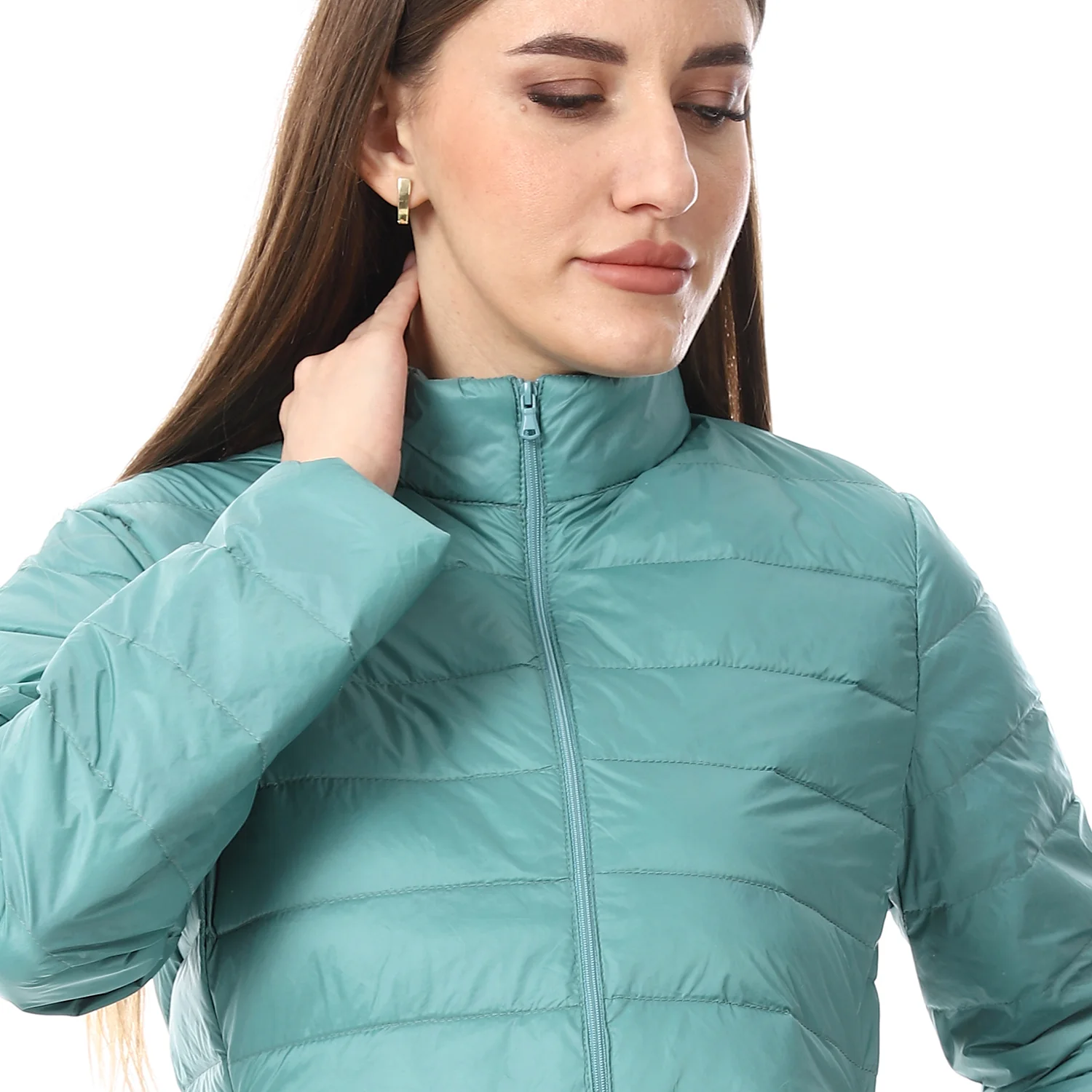 ACTIVNEW LADY'S DOWN JACKET - GREEN - Image 4