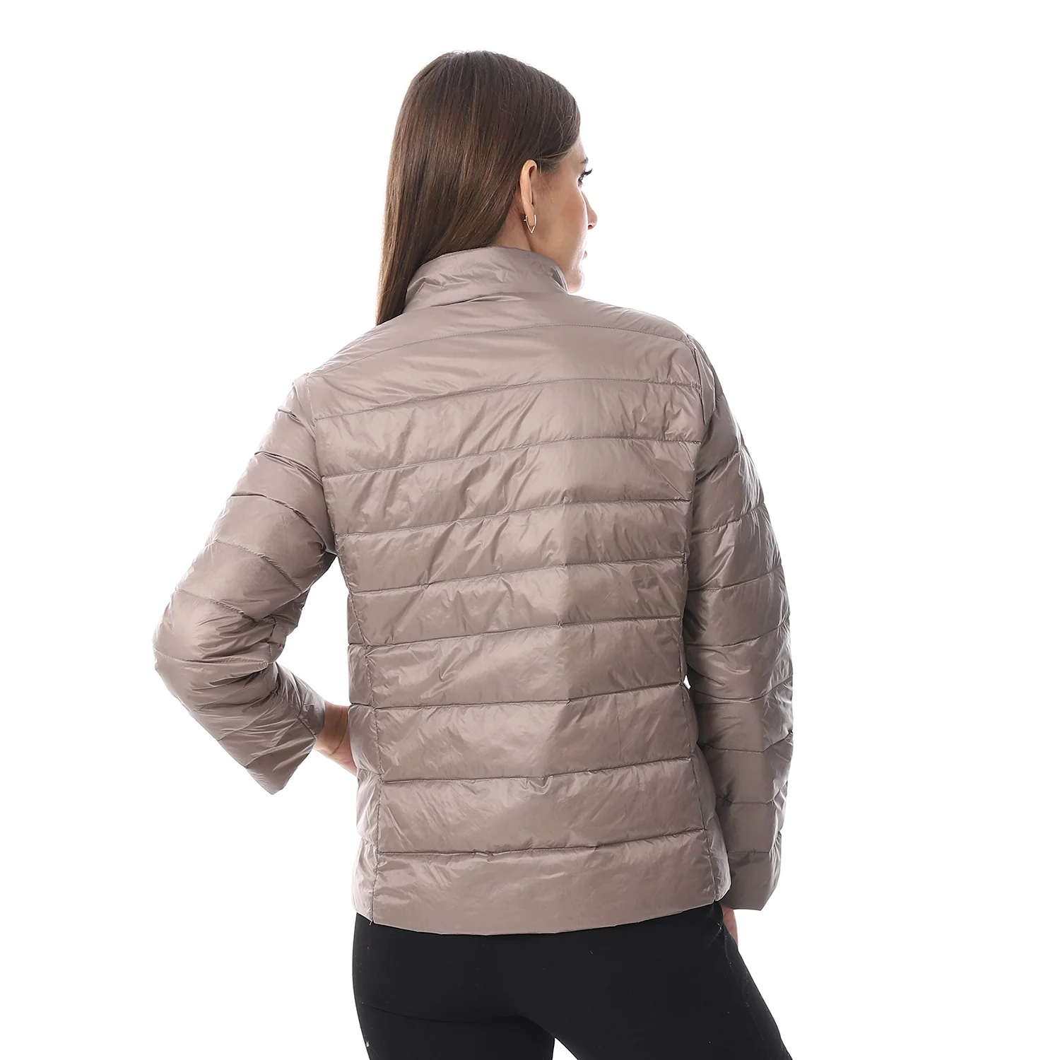 ACTIVNEW LADY'S DOWN JACKET - KHAKI - Image 3