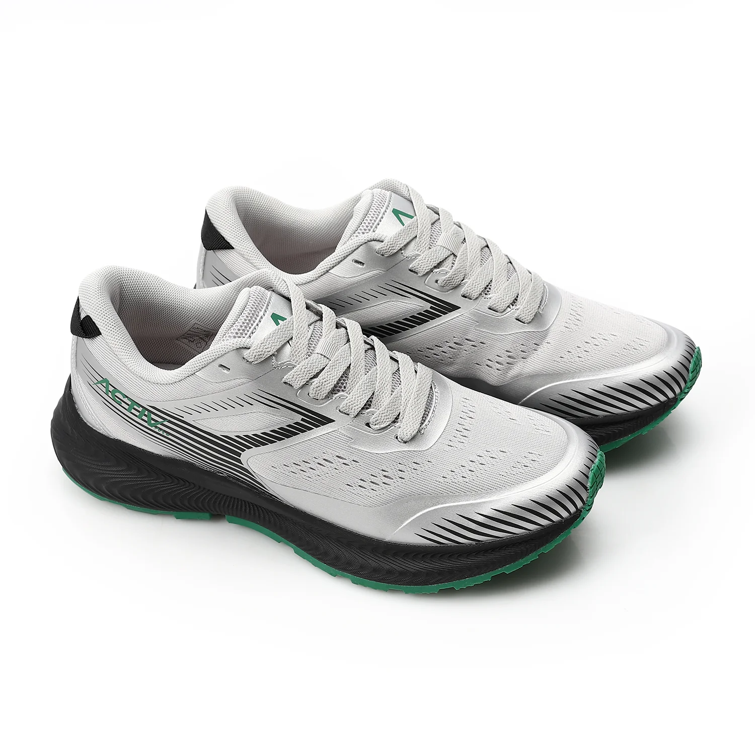 ACTIVNEW MEN'S SHOES - SLVR & BLK - Image 2